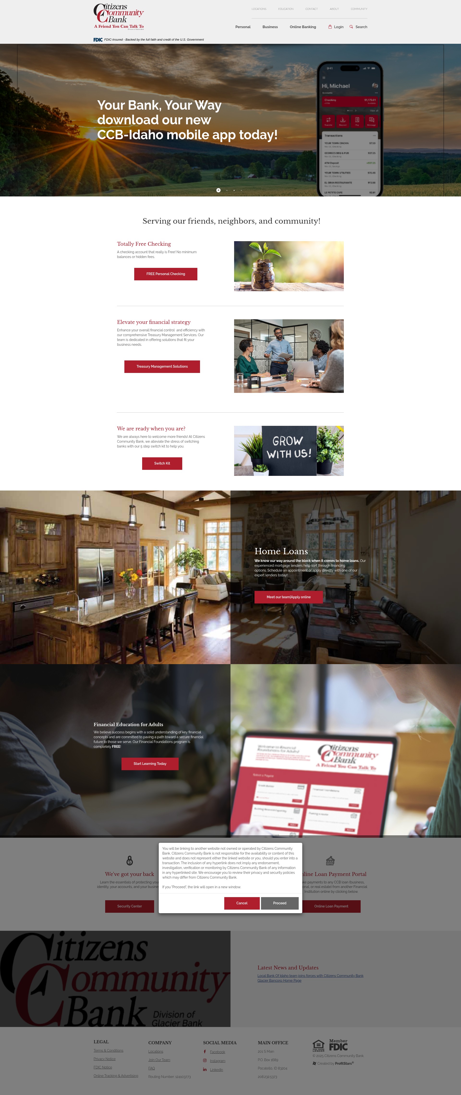 Screenshot of ccb-idaho.com