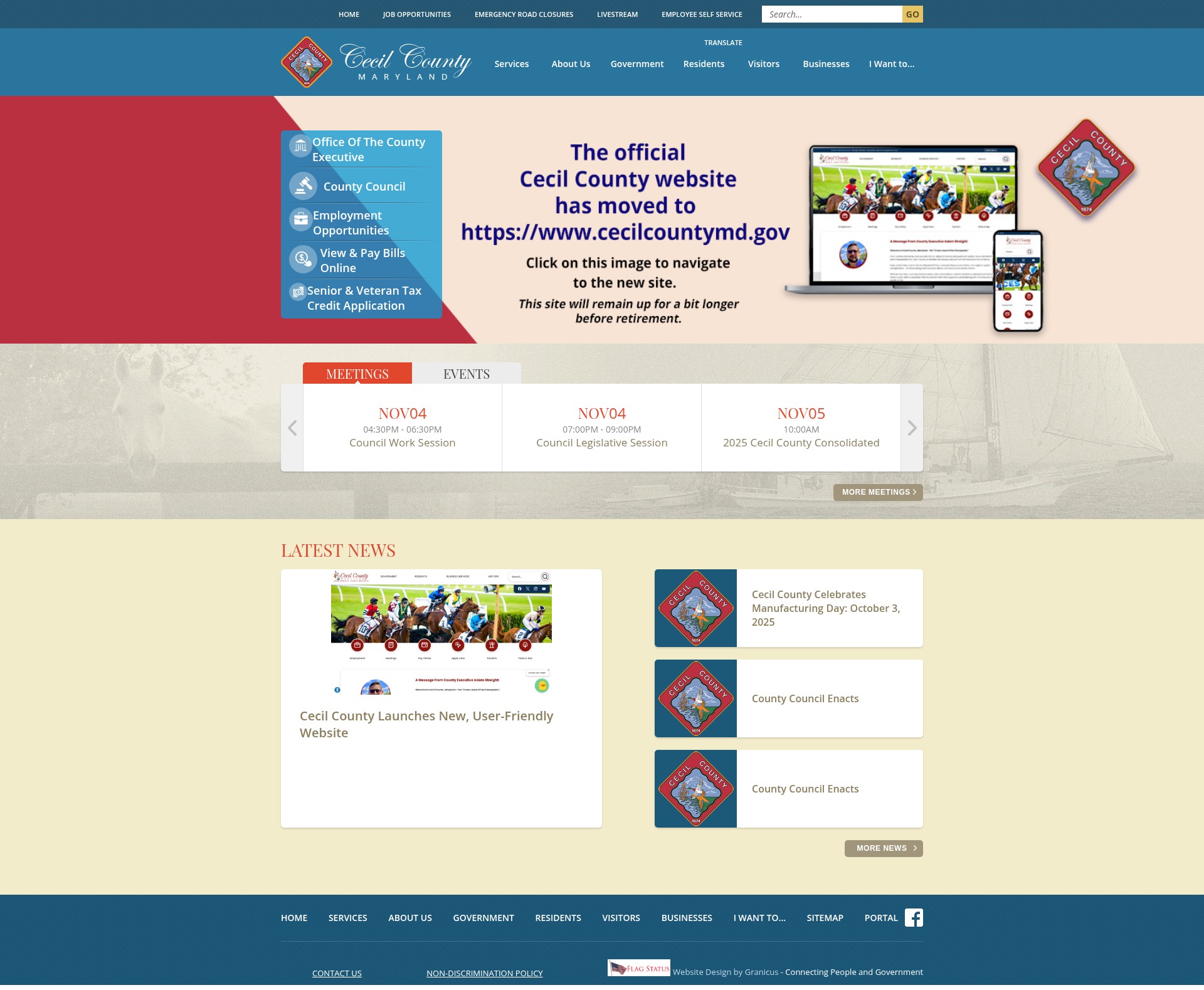 Screenshot of ccgov.org