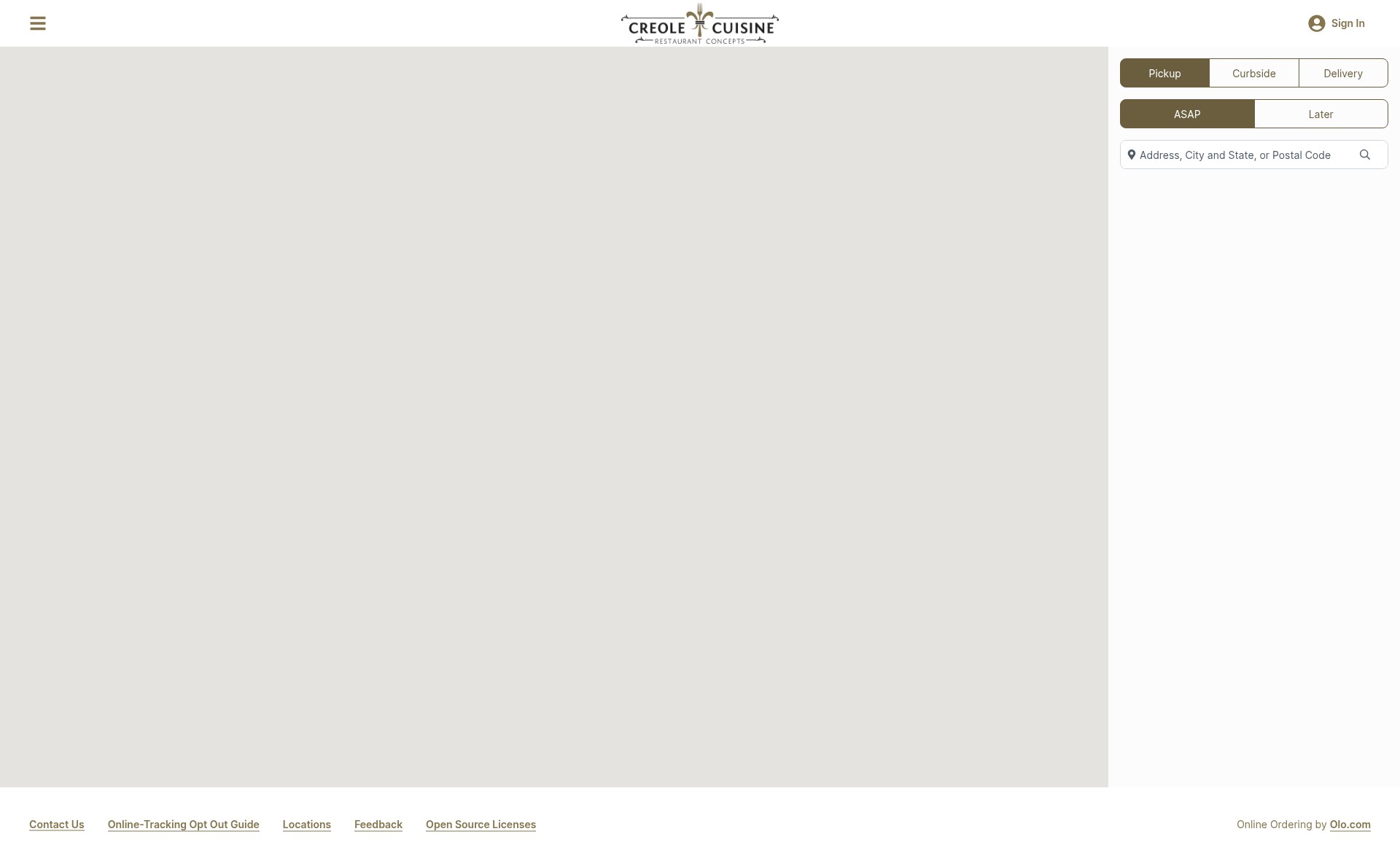 Screenshot of ccrc.olo.com