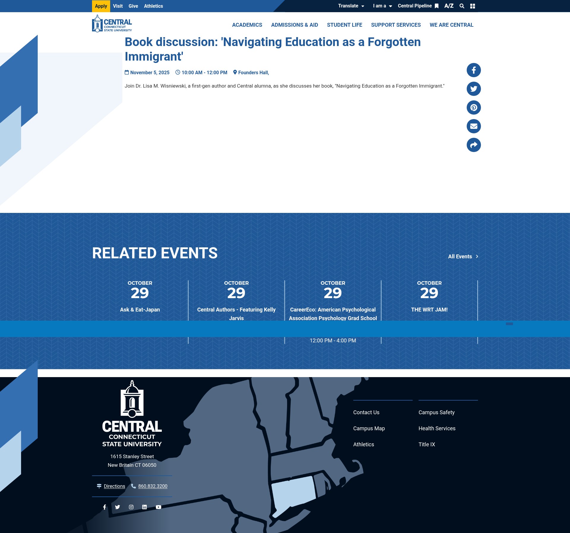 Screenshot of ccsu.edu
