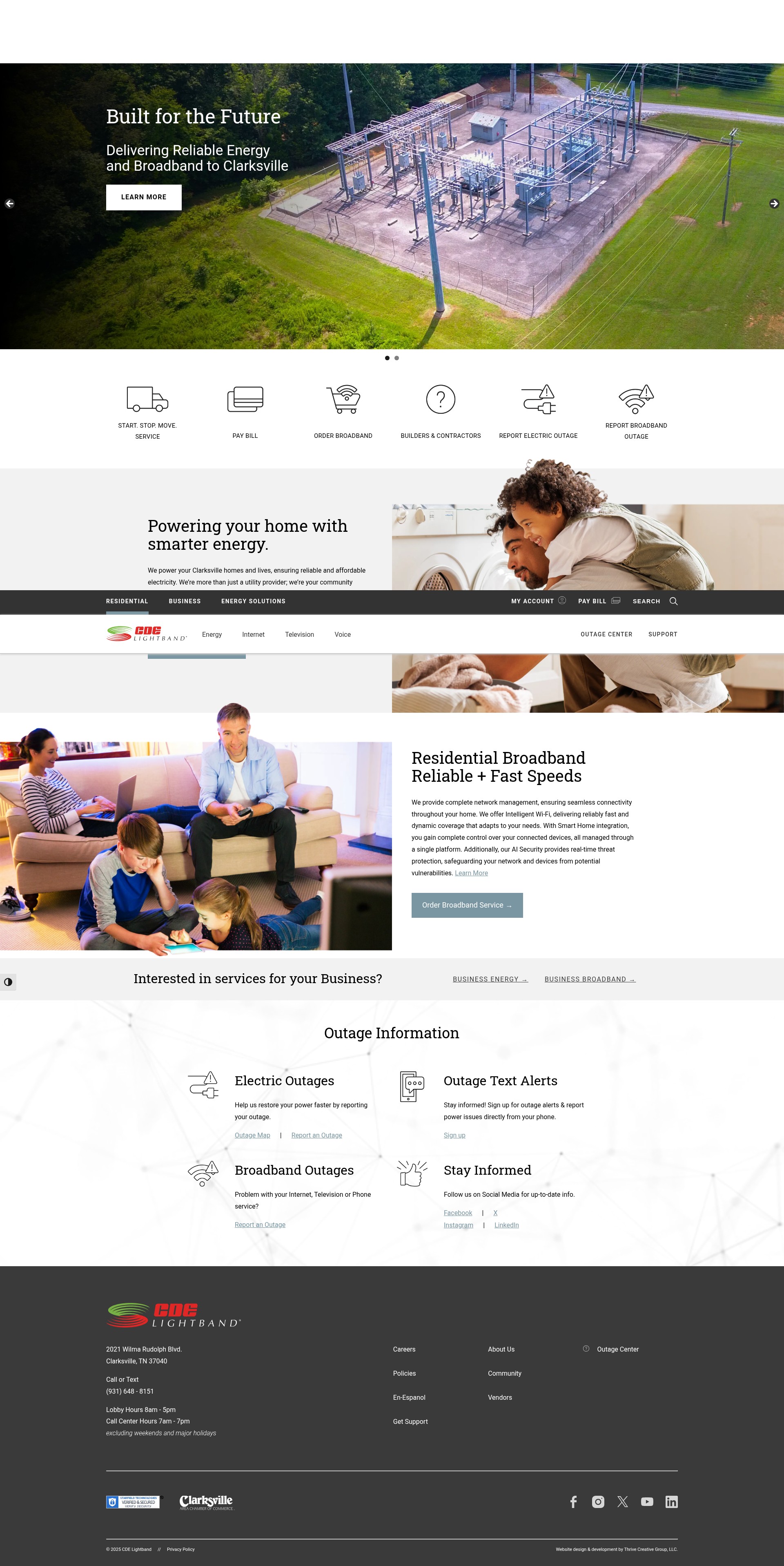 Screenshot of cdelightband.com