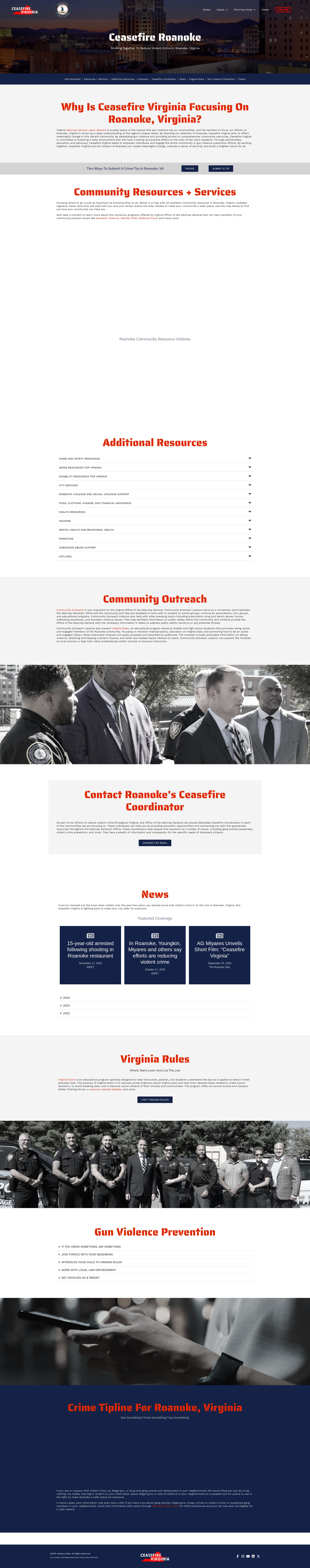 Screenshot of ceasefirevirginia.org