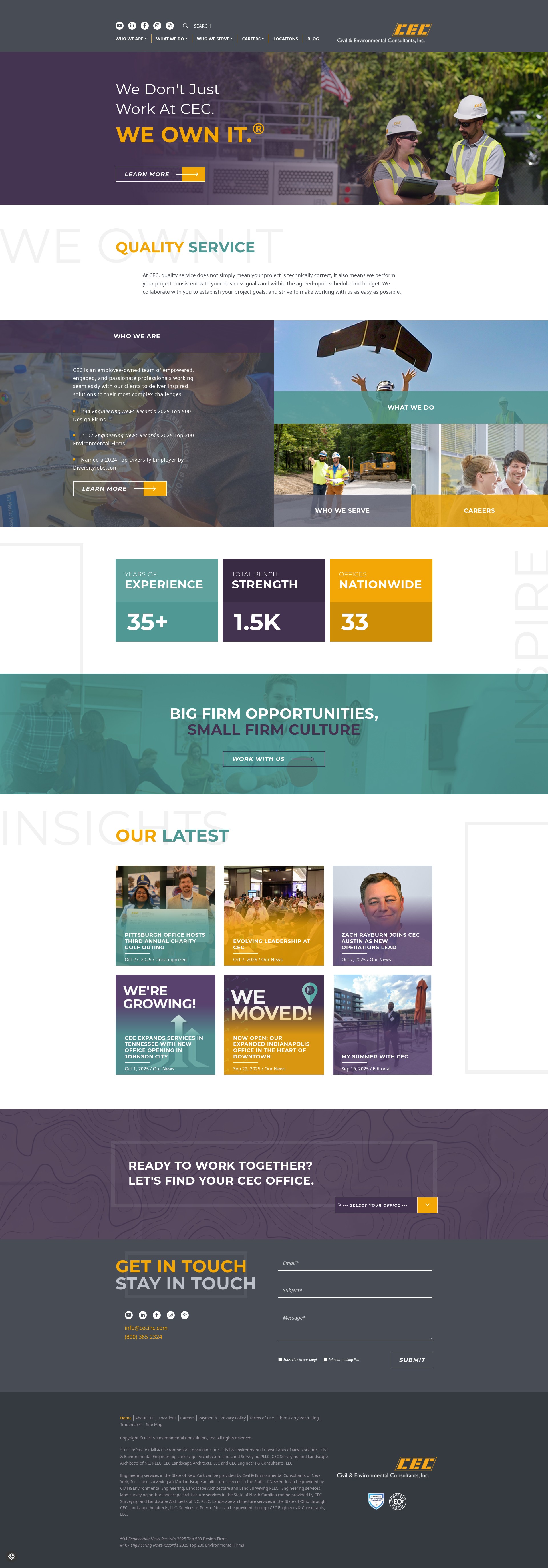 Screenshot of cecinc.com
