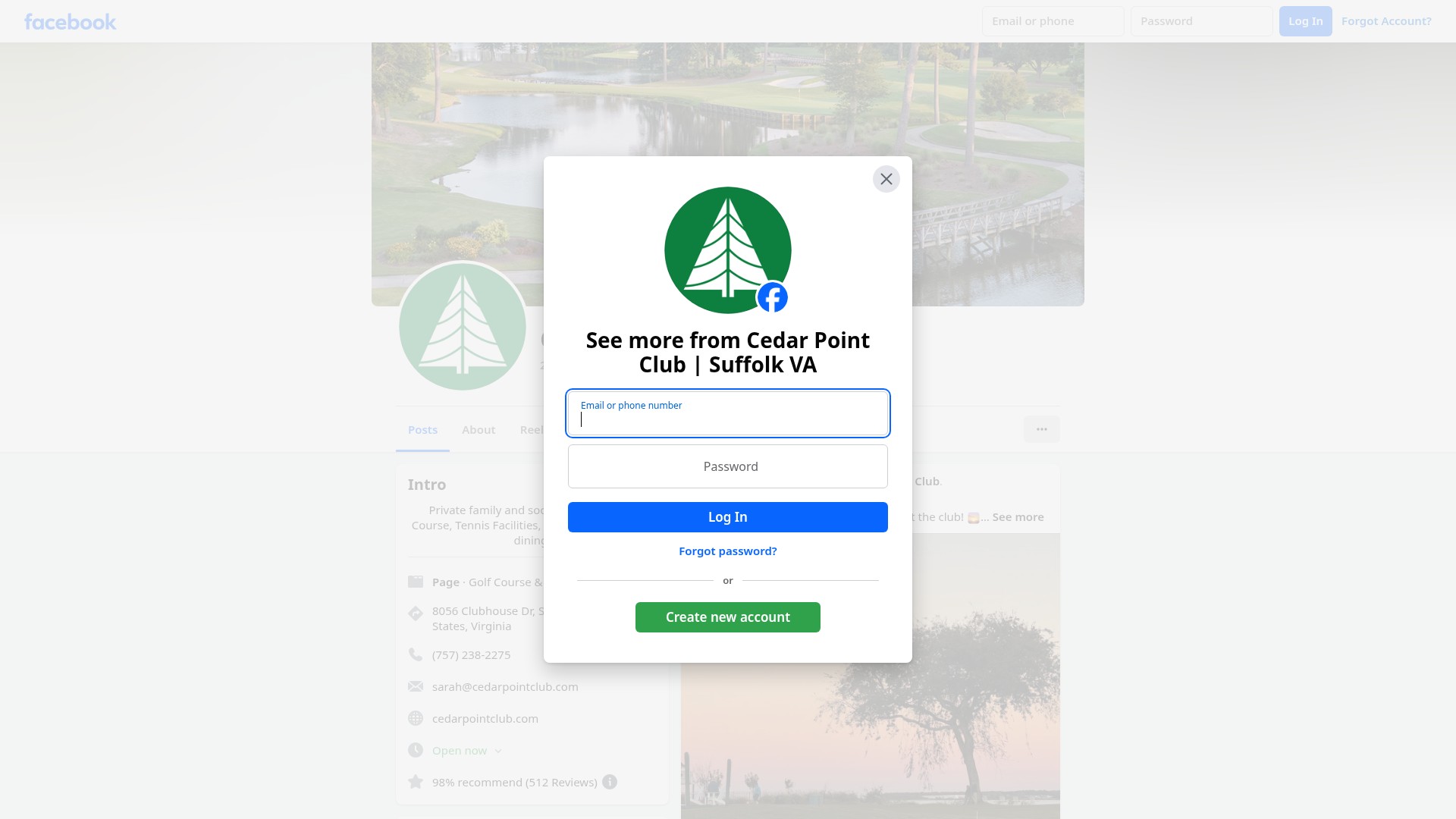 Screenshot of cedarpointclub.com