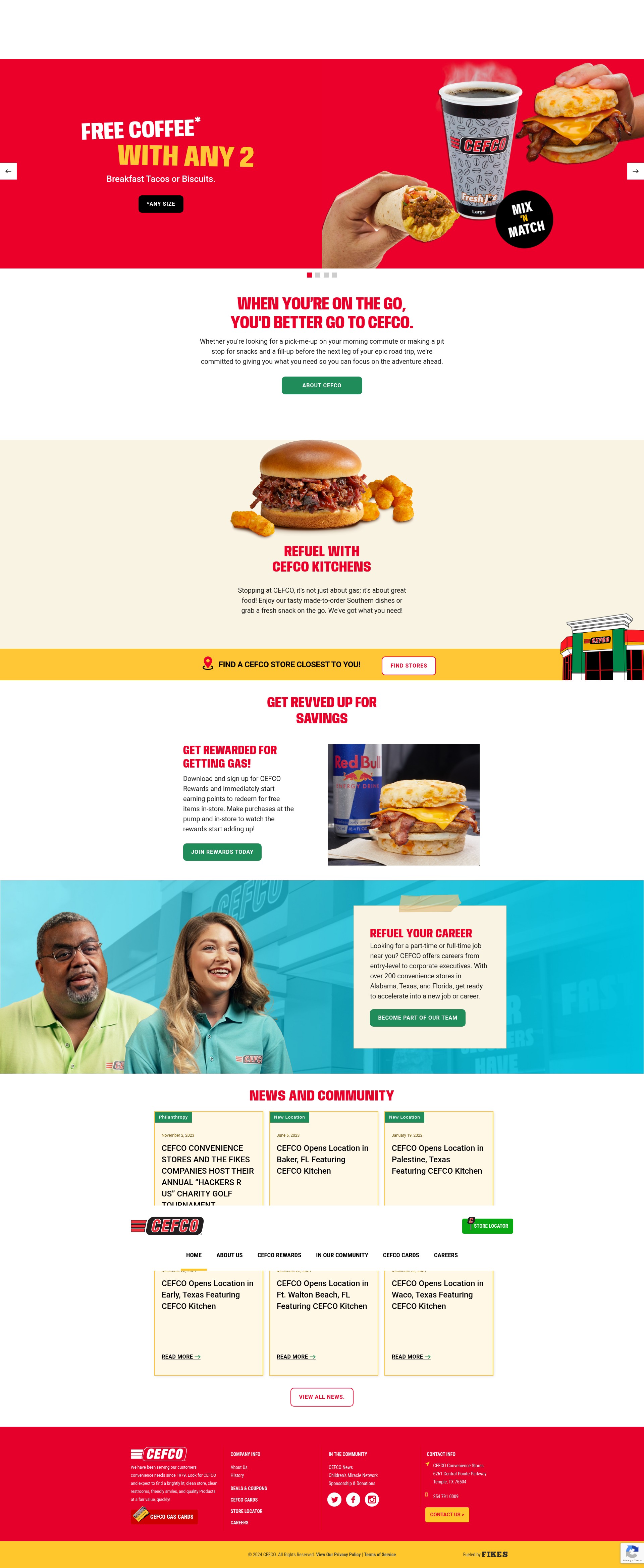 Screenshot of cefcostores.com