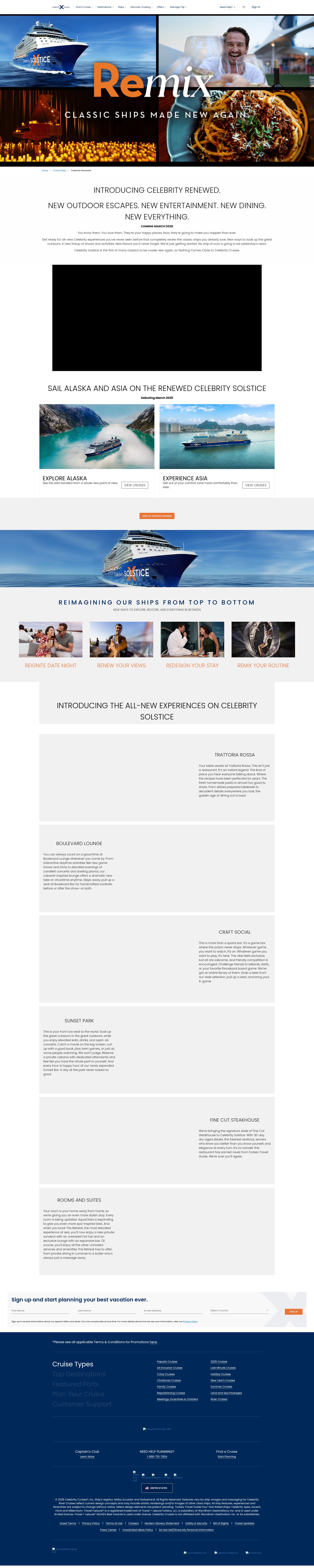 Screenshot of celebritycruises.com