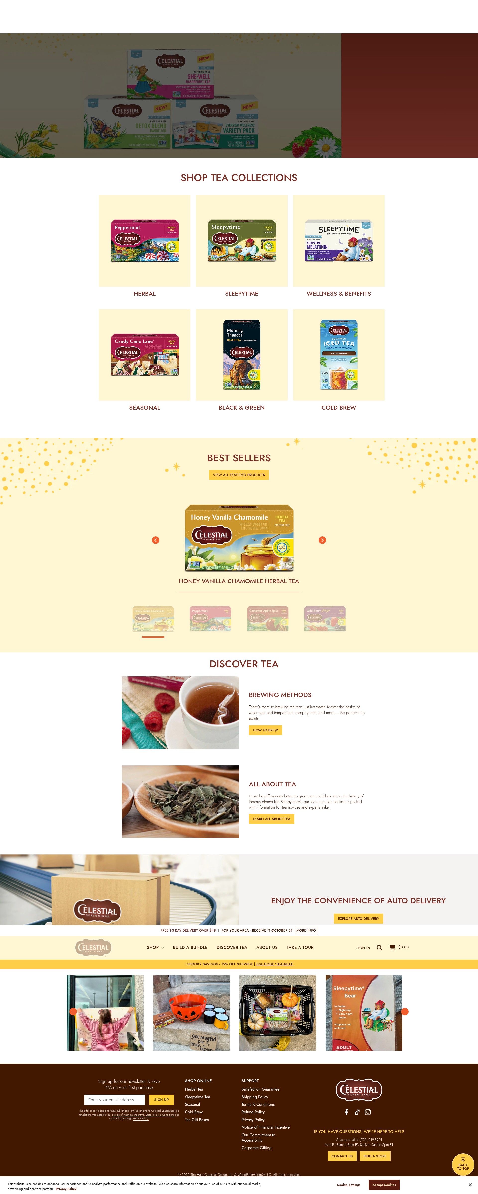 Screenshot of celestialseasonings.com