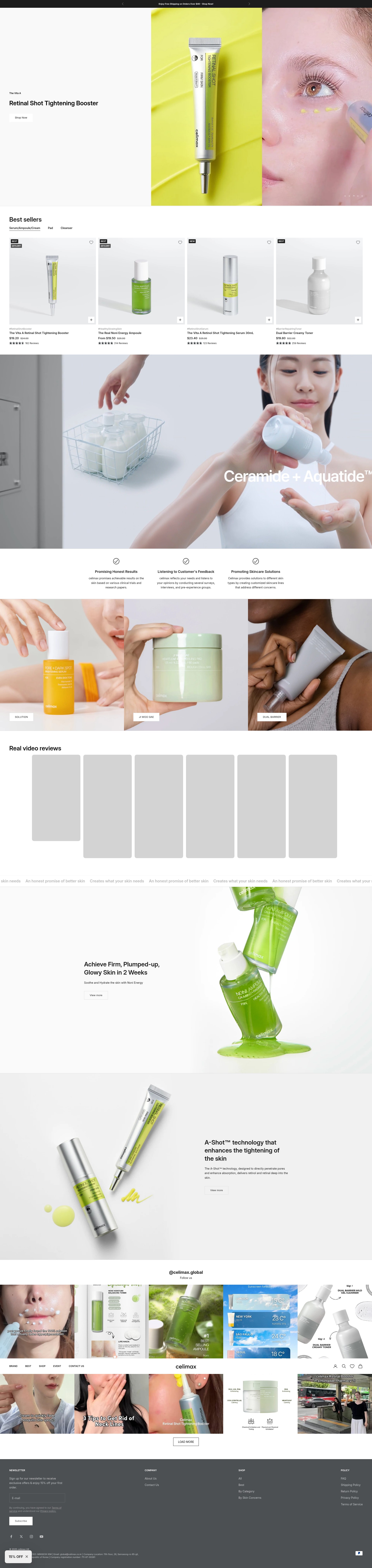 Screenshot of celimax.us