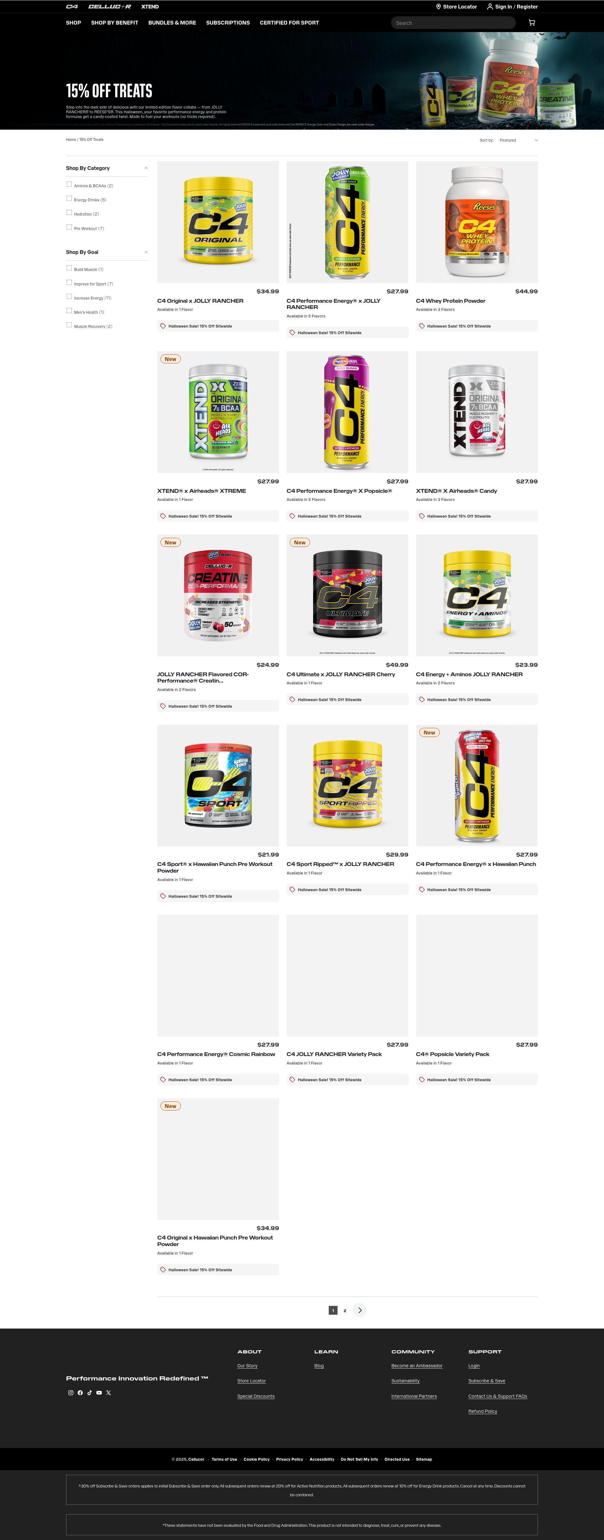 Screenshot of cellucor.com