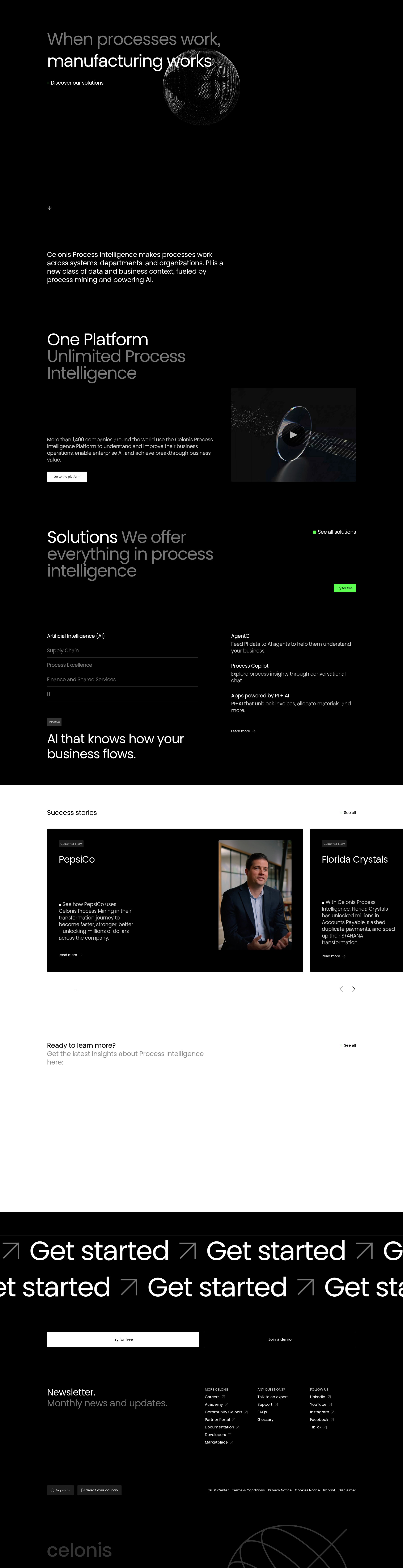 Screenshot of celonis.com