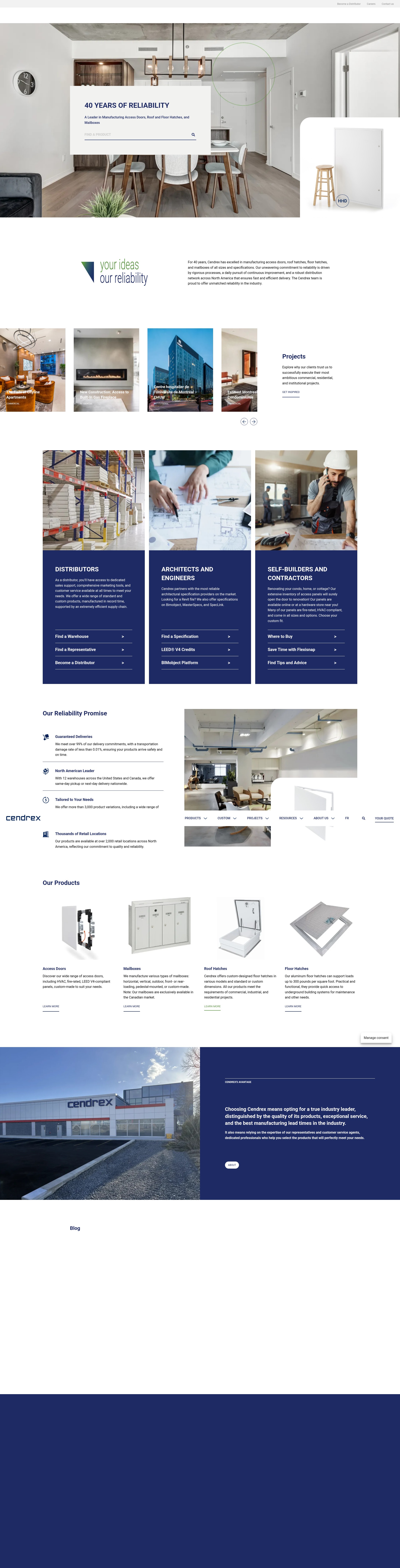 Screenshot of cendrex.com