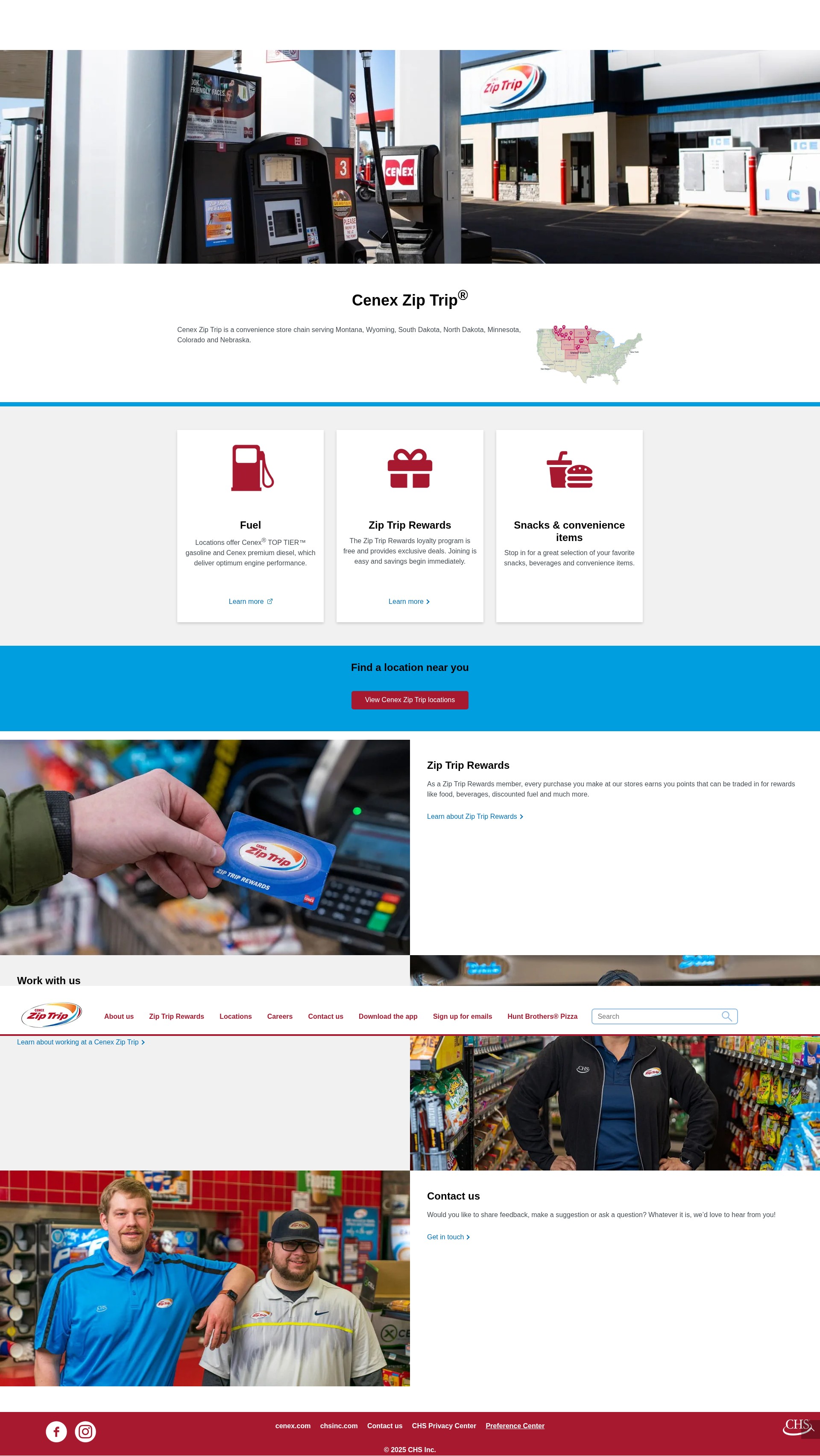 Screenshot of cenexziptrip.com