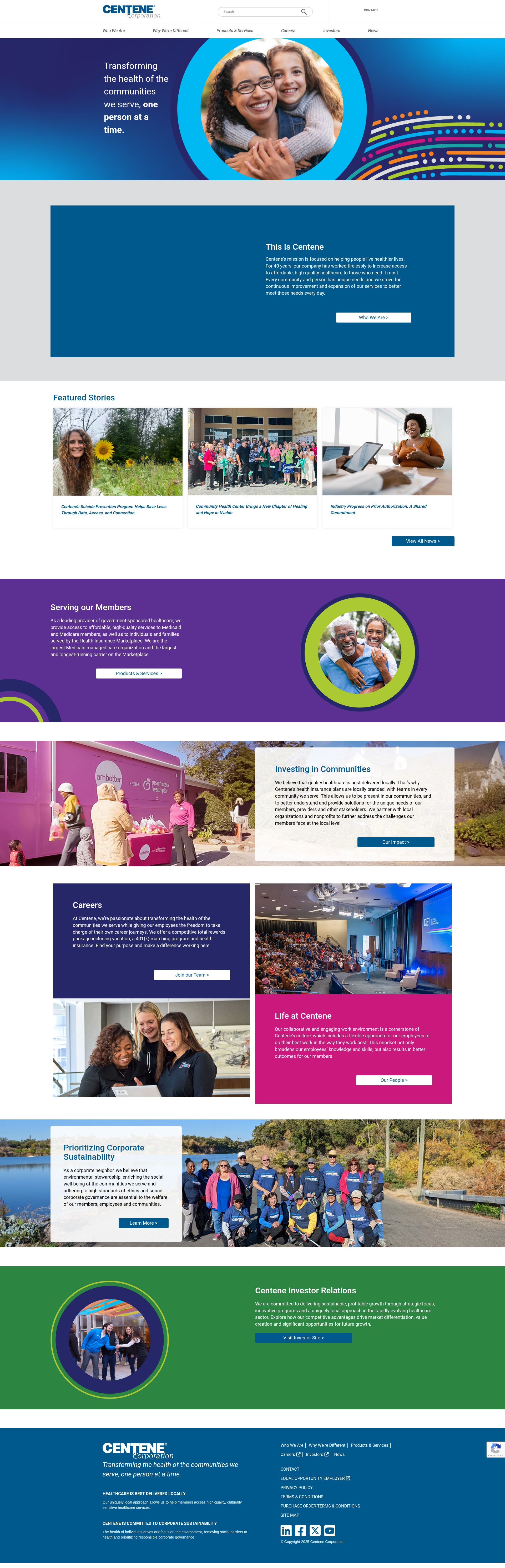 Screenshot of centene.com