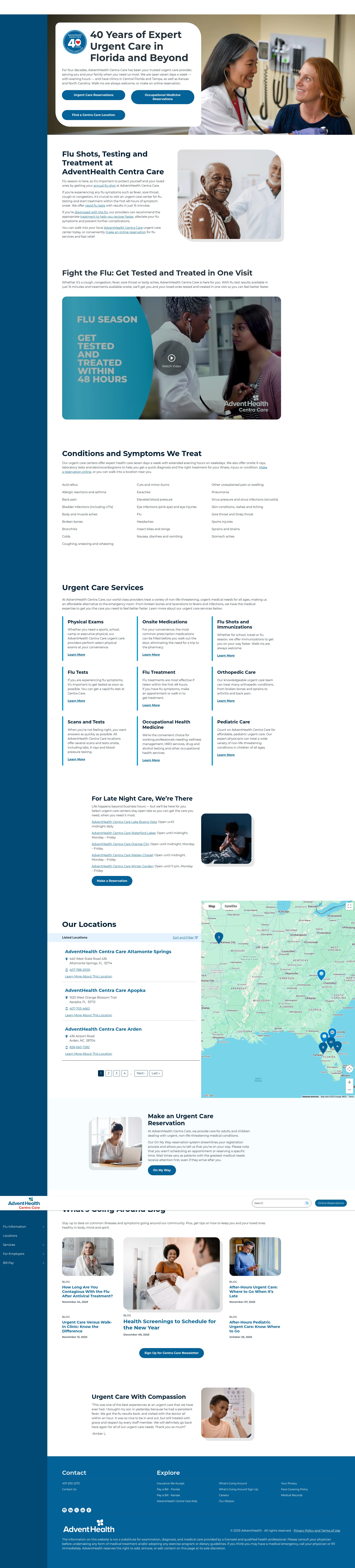 Screenshot of centracare.adventhealth.com