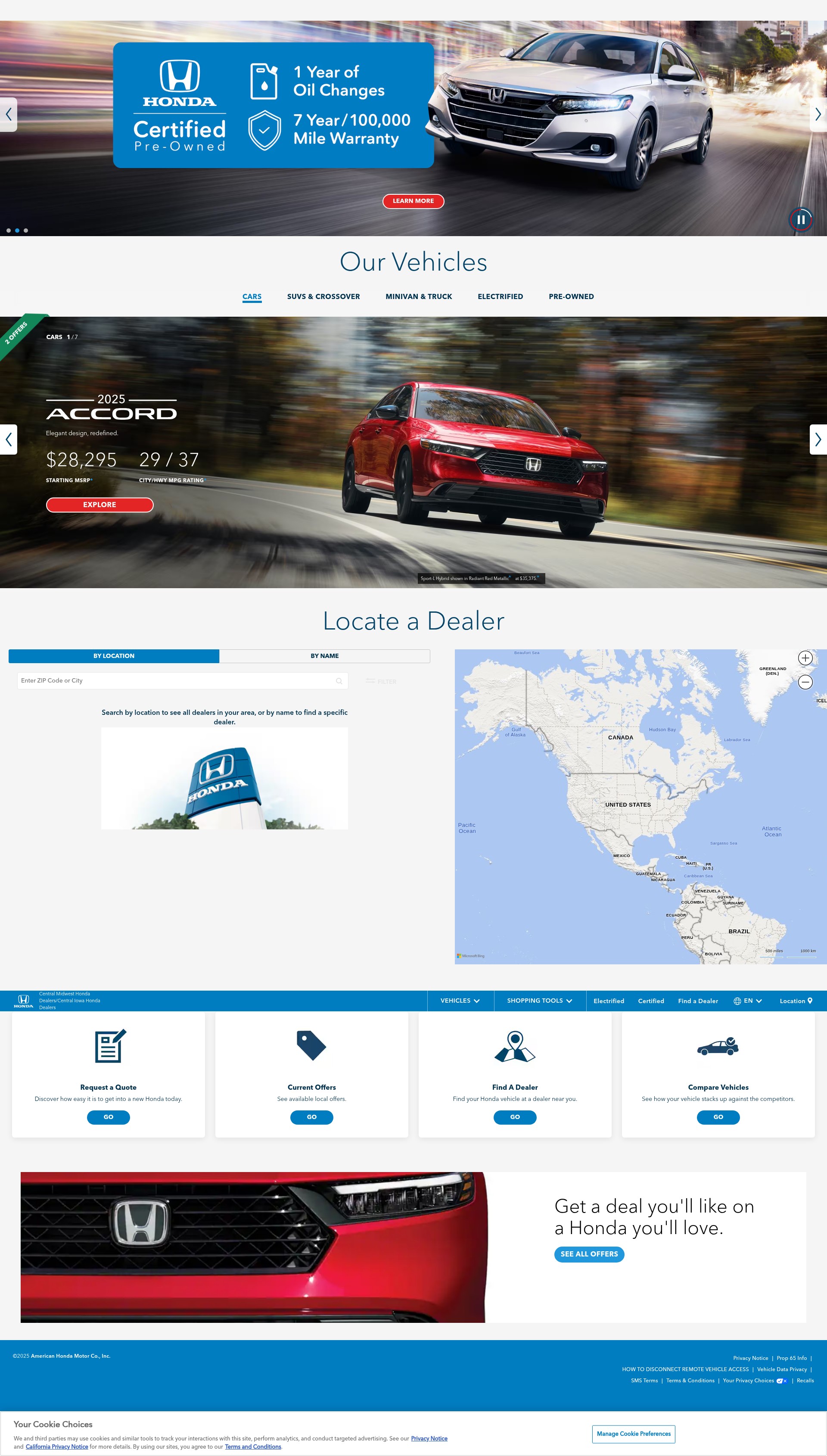 Screenshot of centraliowa.hondadealers.com