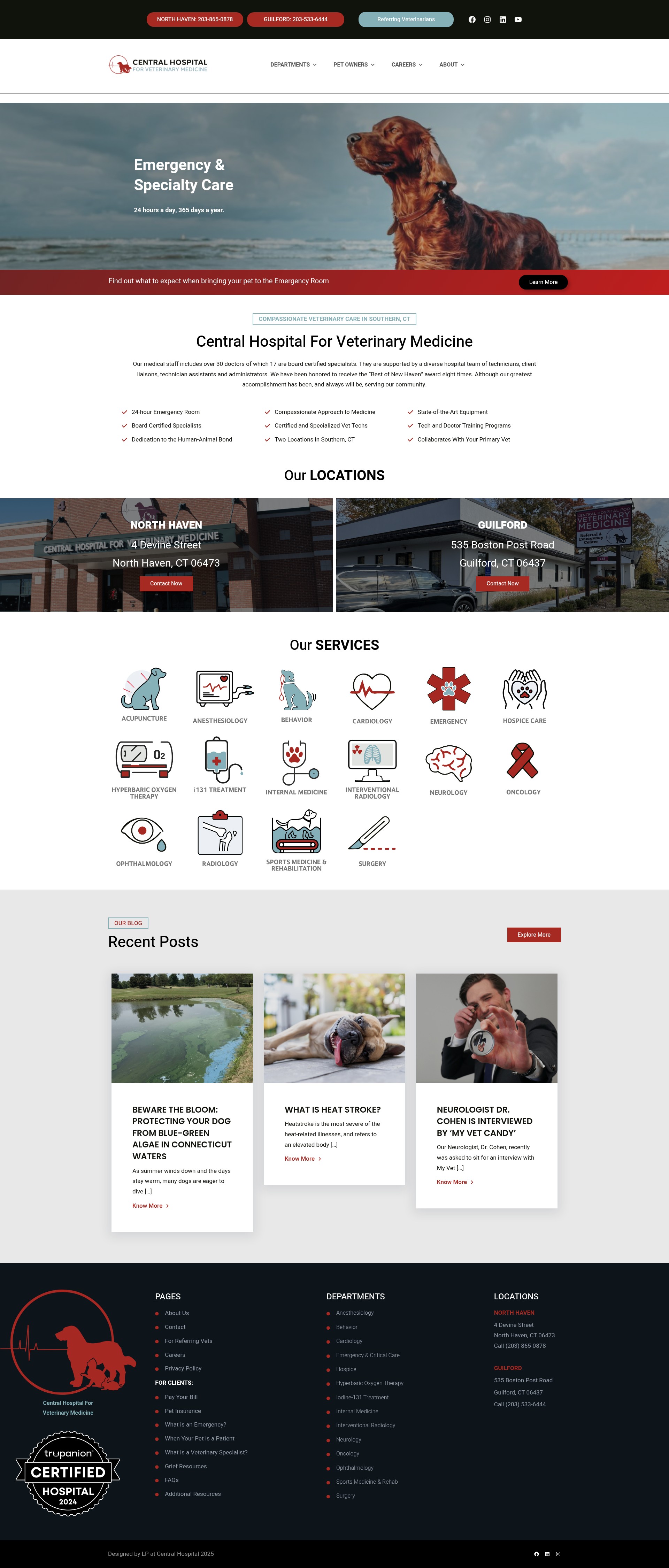 Screenshot of centralpetvet.com