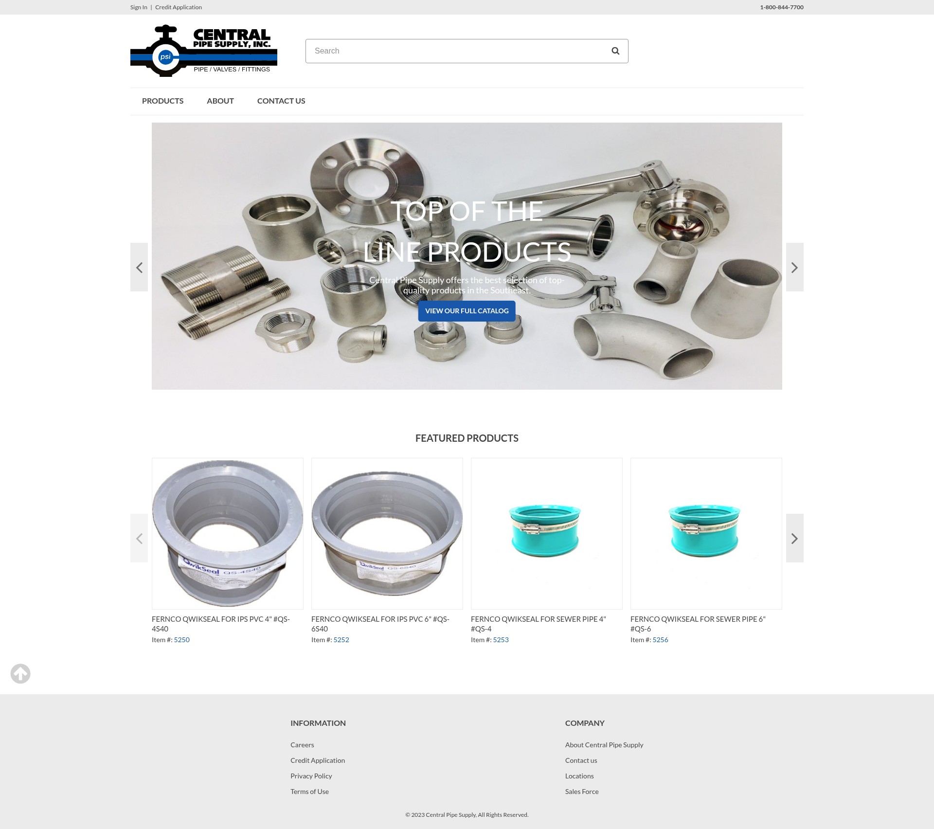 Screenshot of centralpipe.com