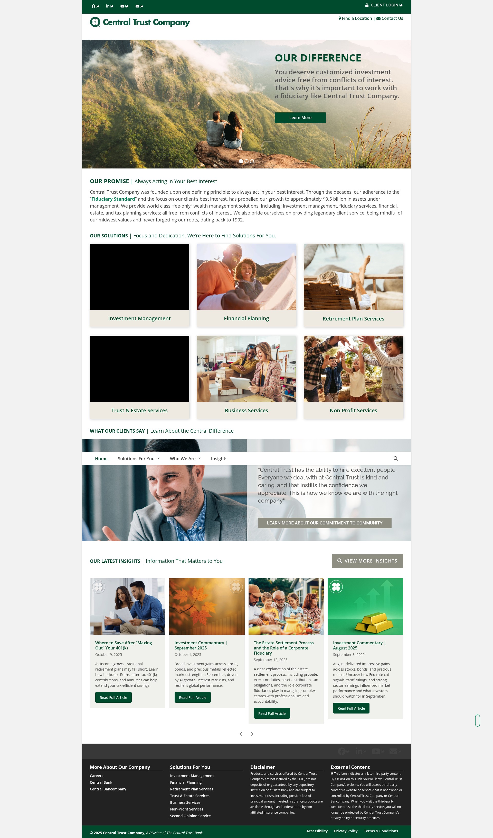 Screenshot of centraltrust.net