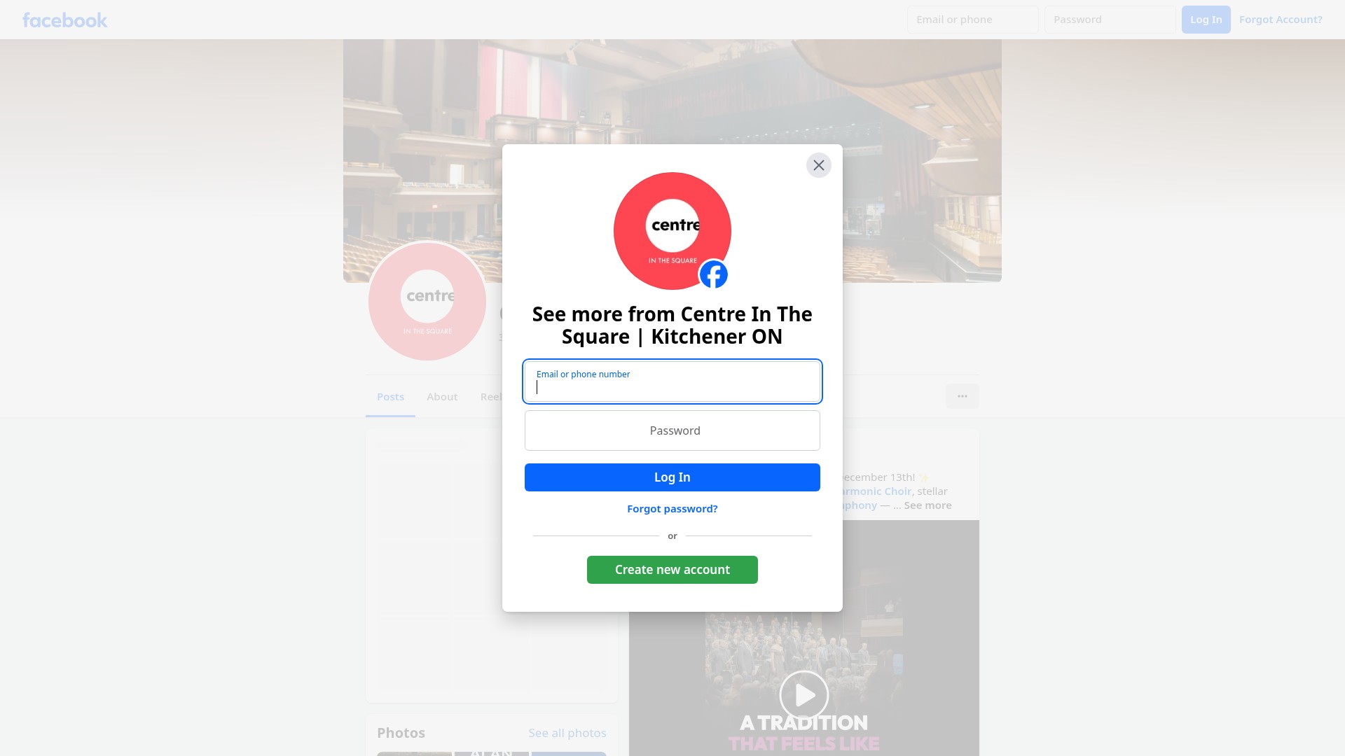 Screenshot of centreinthesquare.com