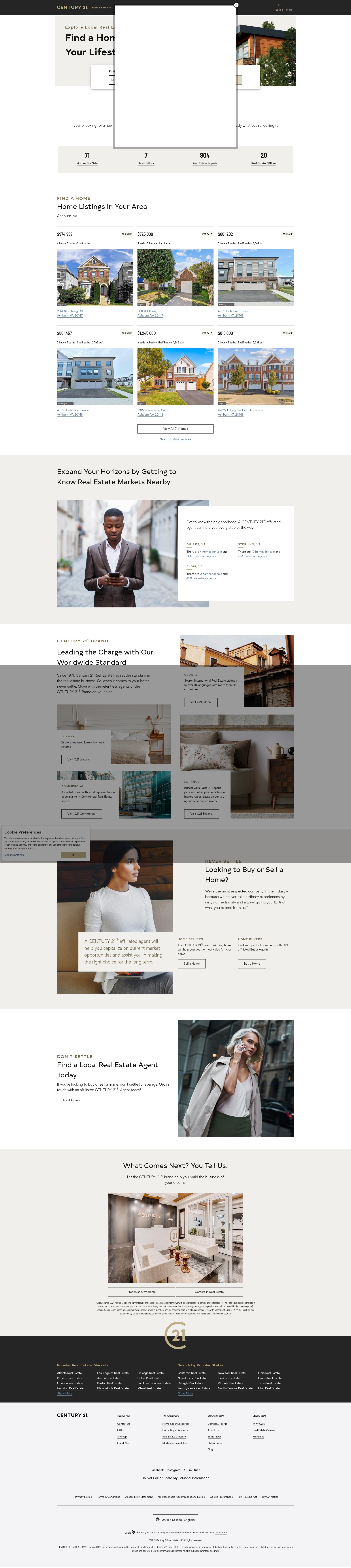 Screenshot of century21.com