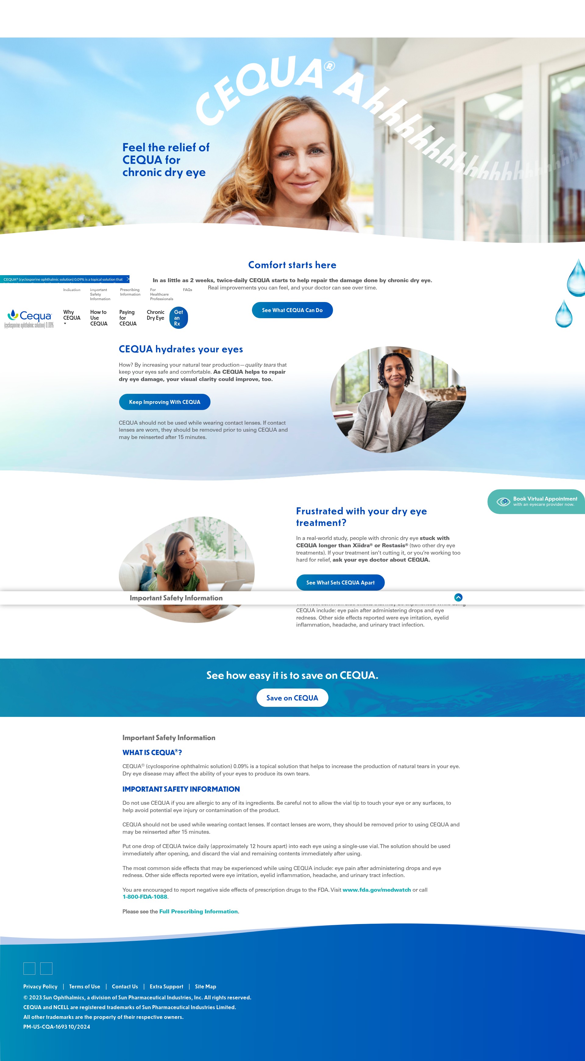 Screenshot of cequa.com