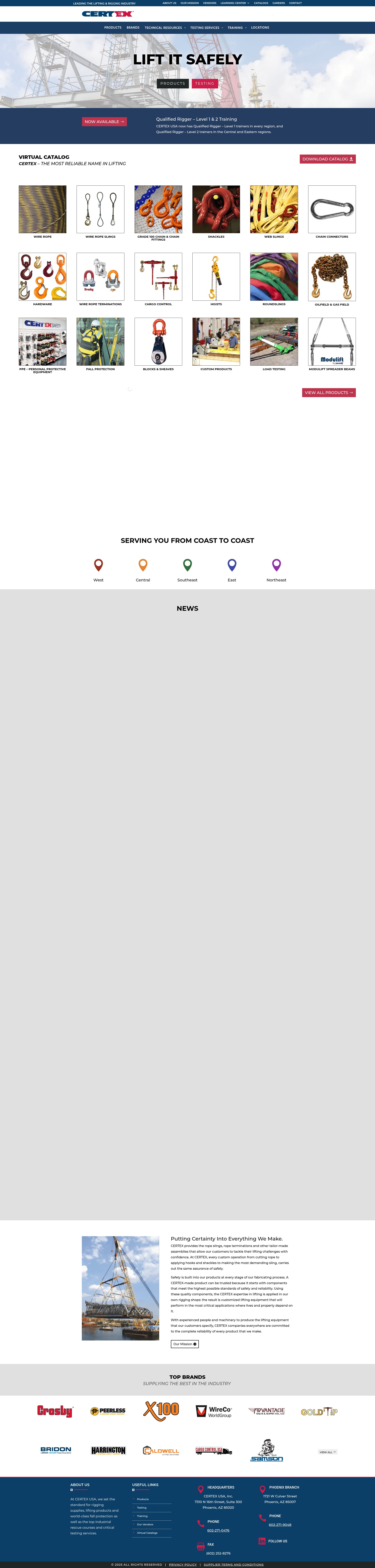 Screenshot of certex.com