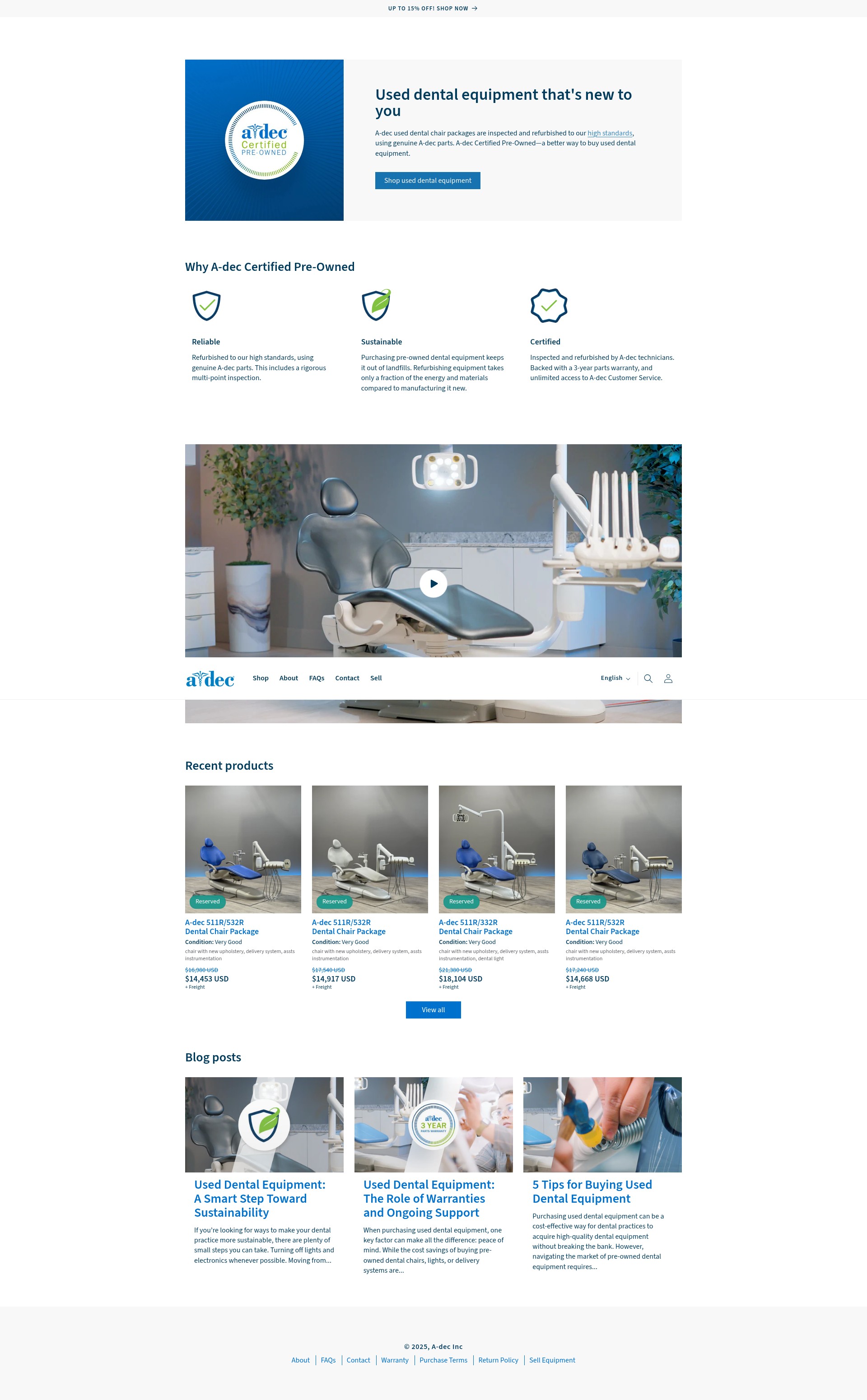 Screenshot of certified.a-dec.com