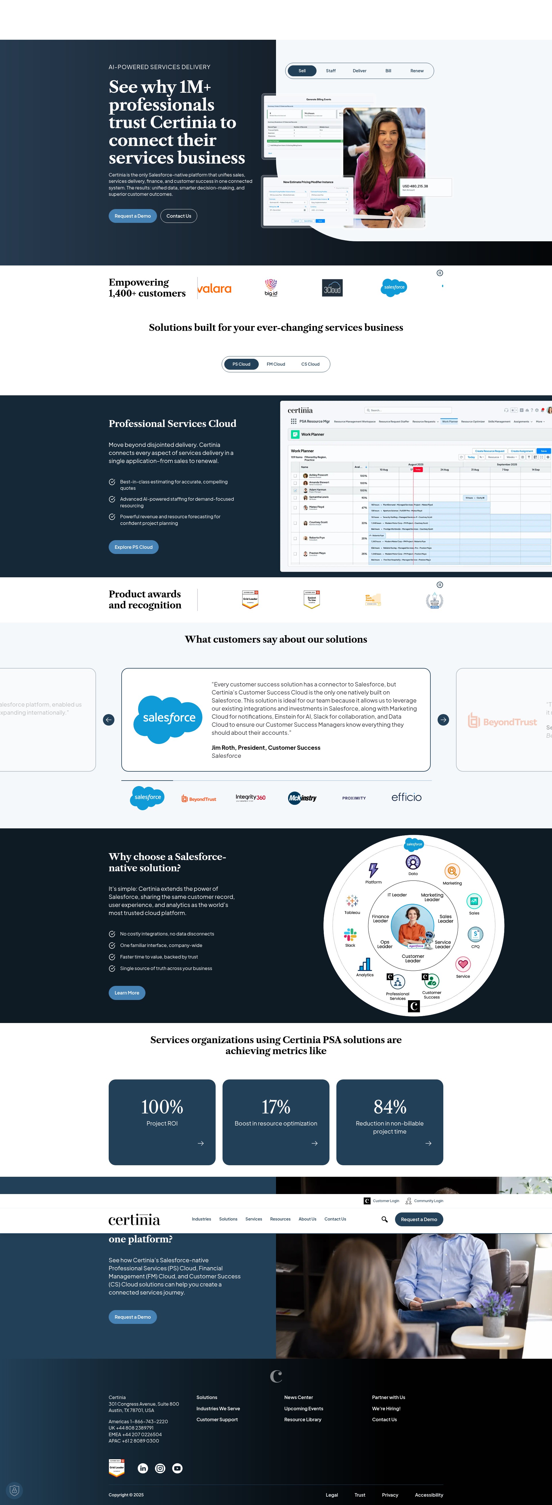 Screenshot of certinia.com