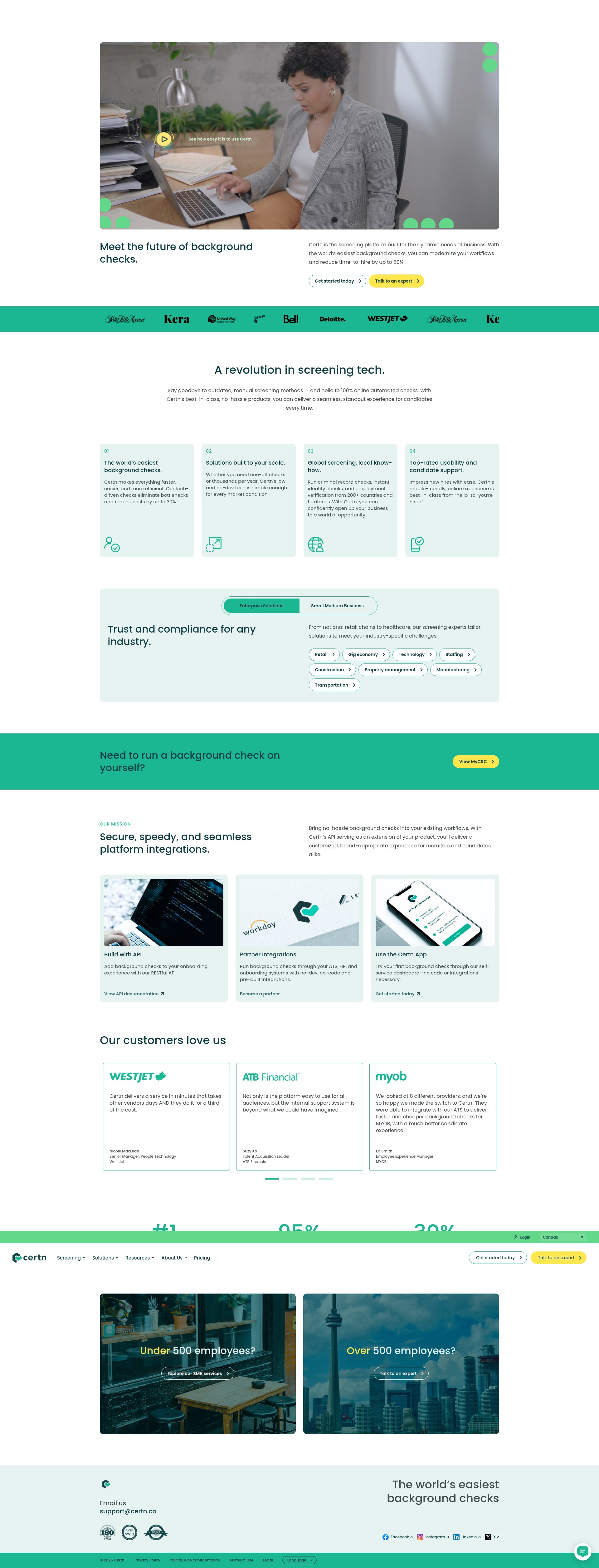 Screenshot of certn.co