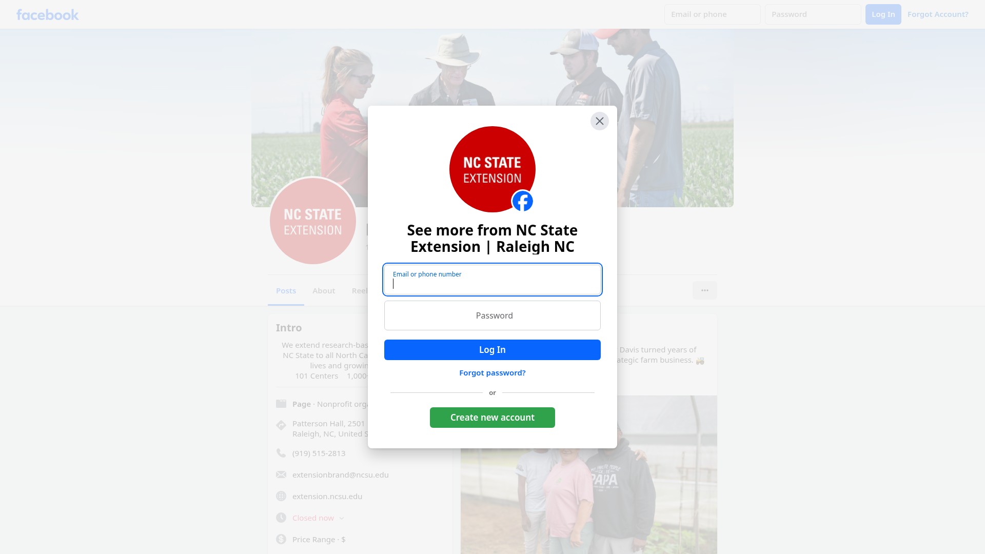 Screenshot of ces.ncsu.edu