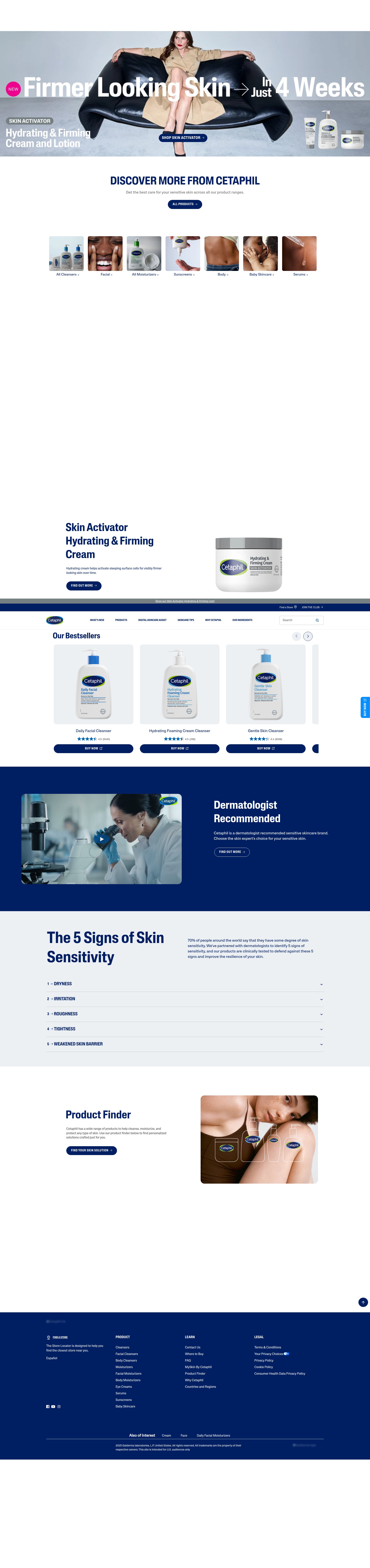 Screenshot of cetaphil.com