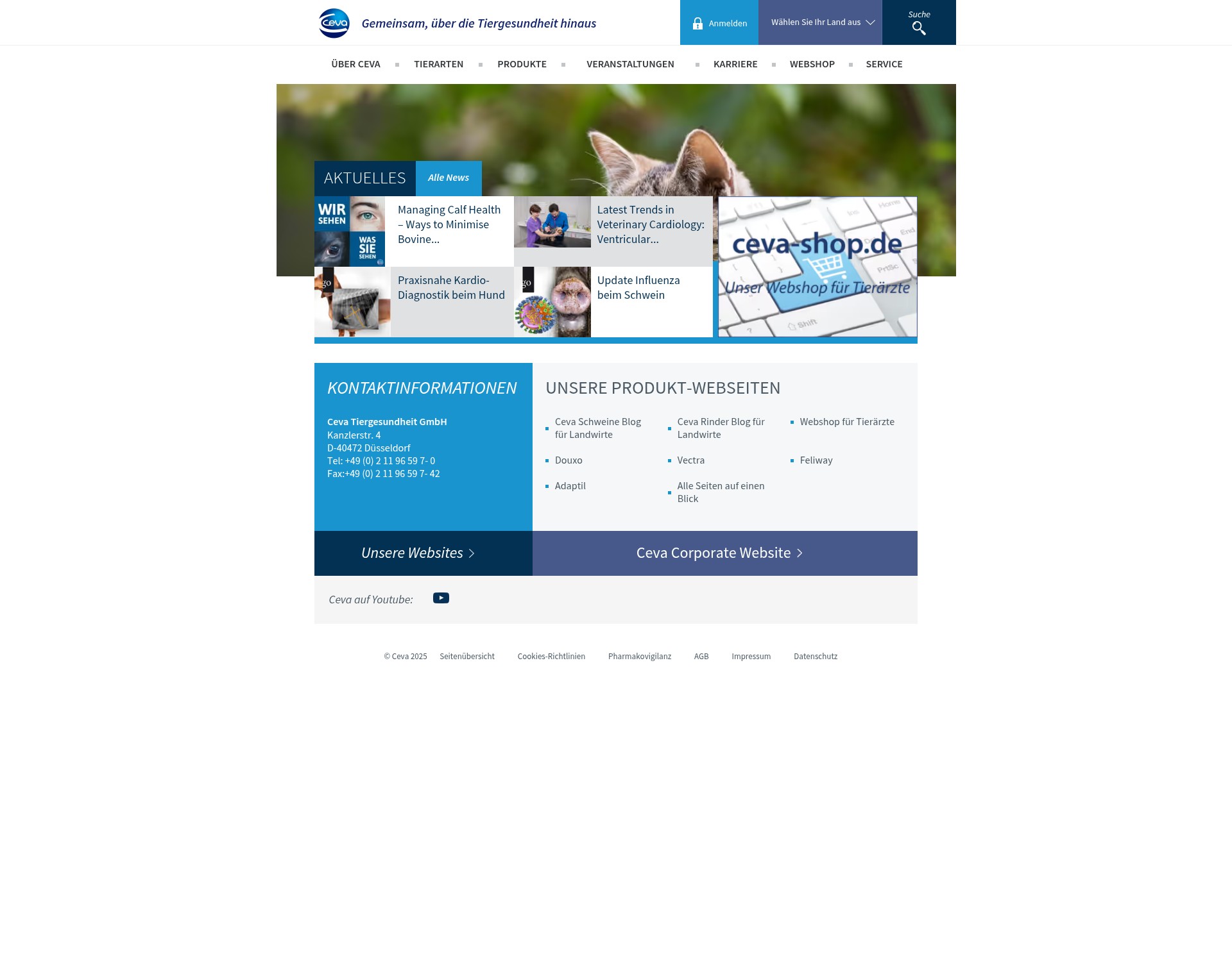 Screenshot of ceva.de