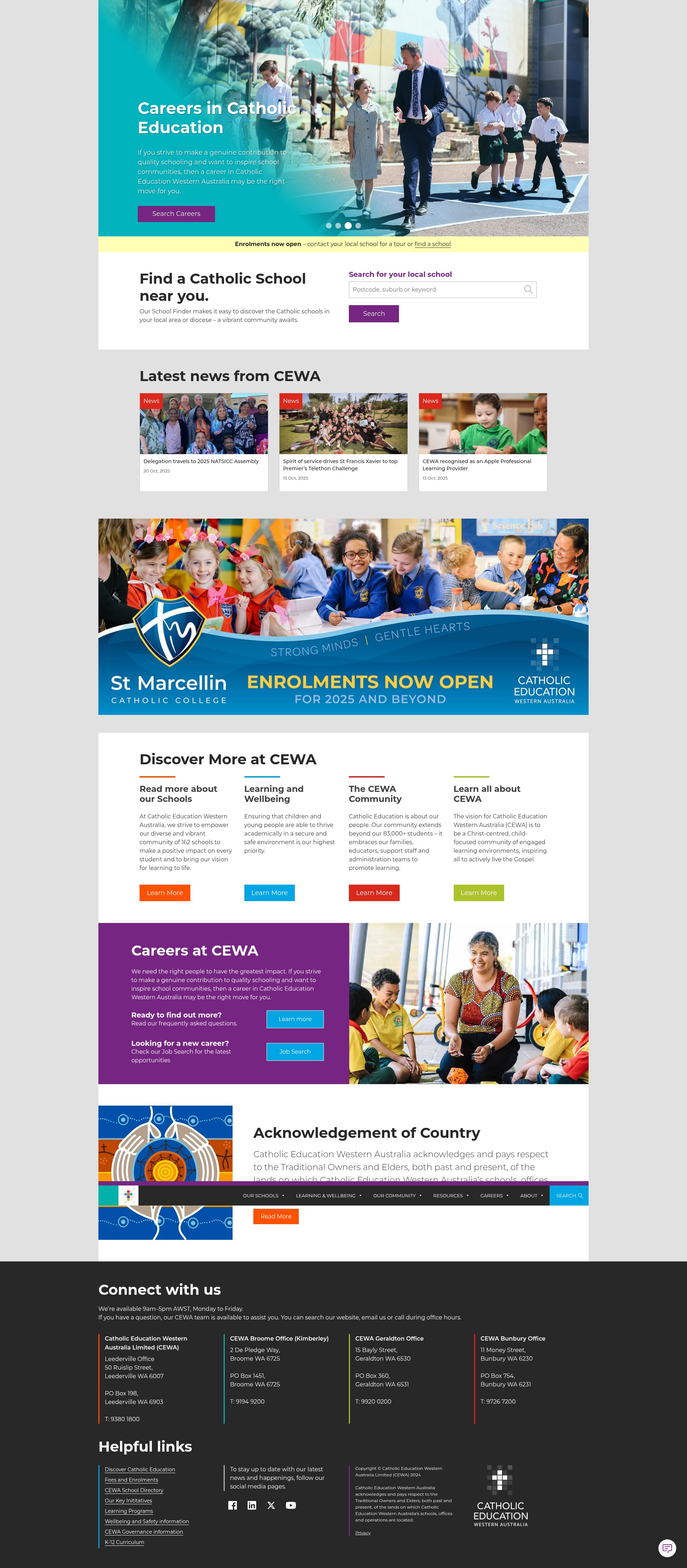 Screenshot of cewa.edu.au