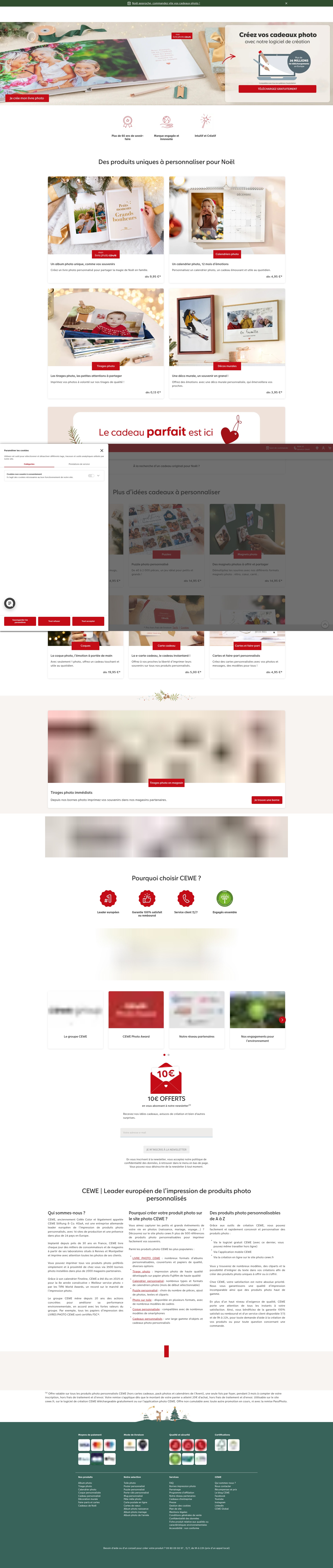 Screenshot of cewe.fr