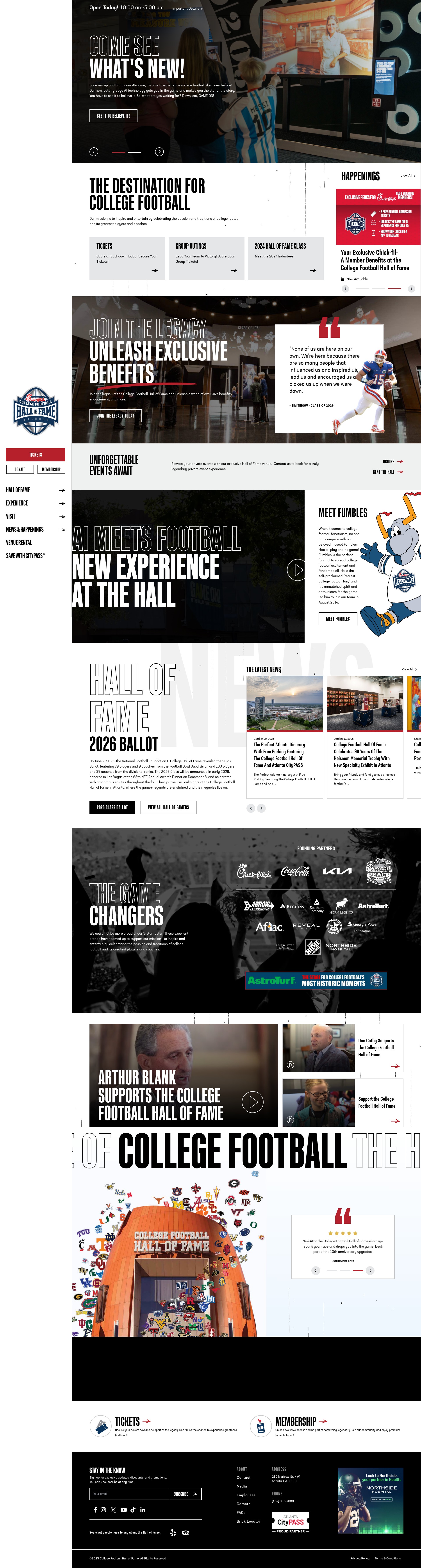 Screenshot of cfbhall.com