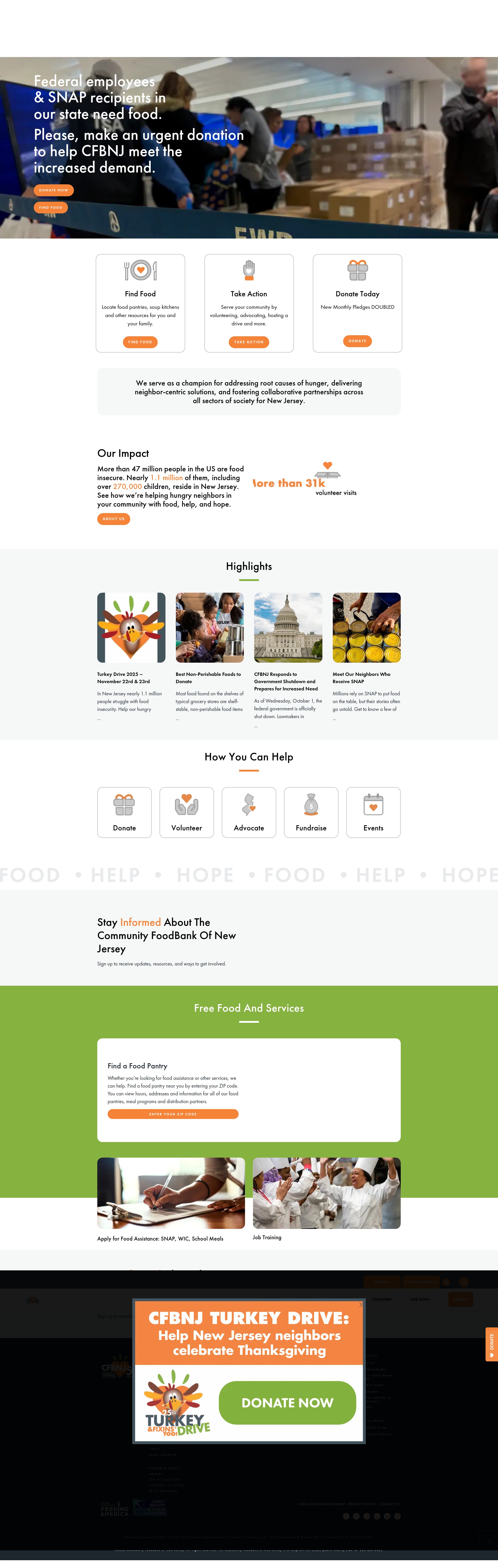 Screenshot of cfbnj.org