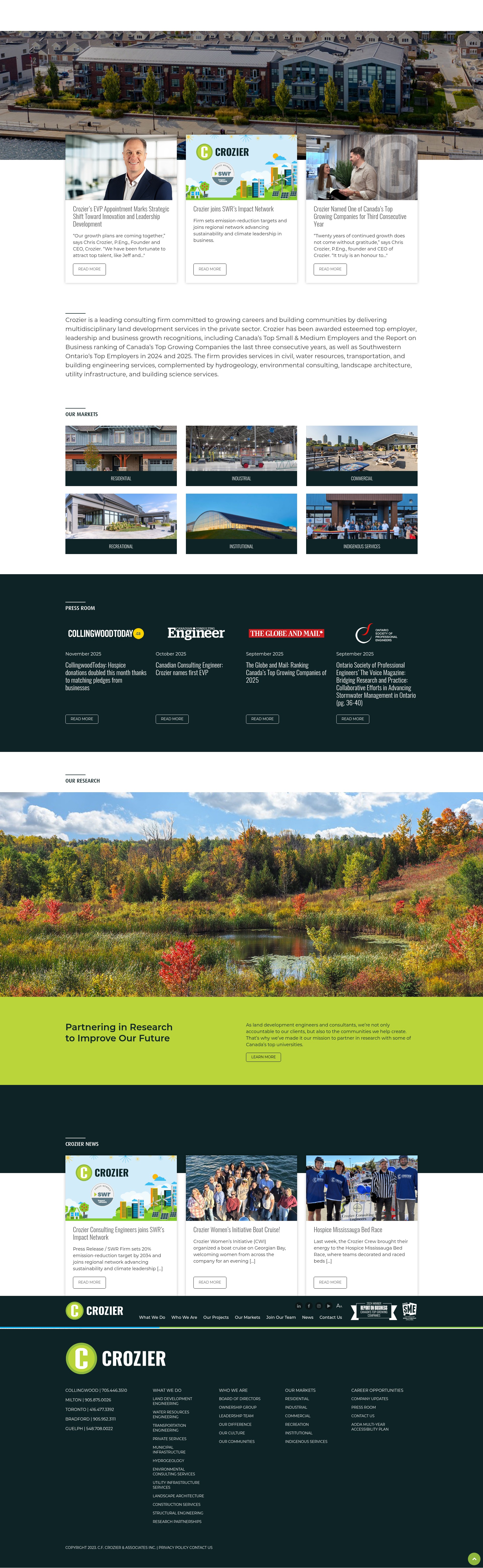 Screenshot of cfcrozier.ca
