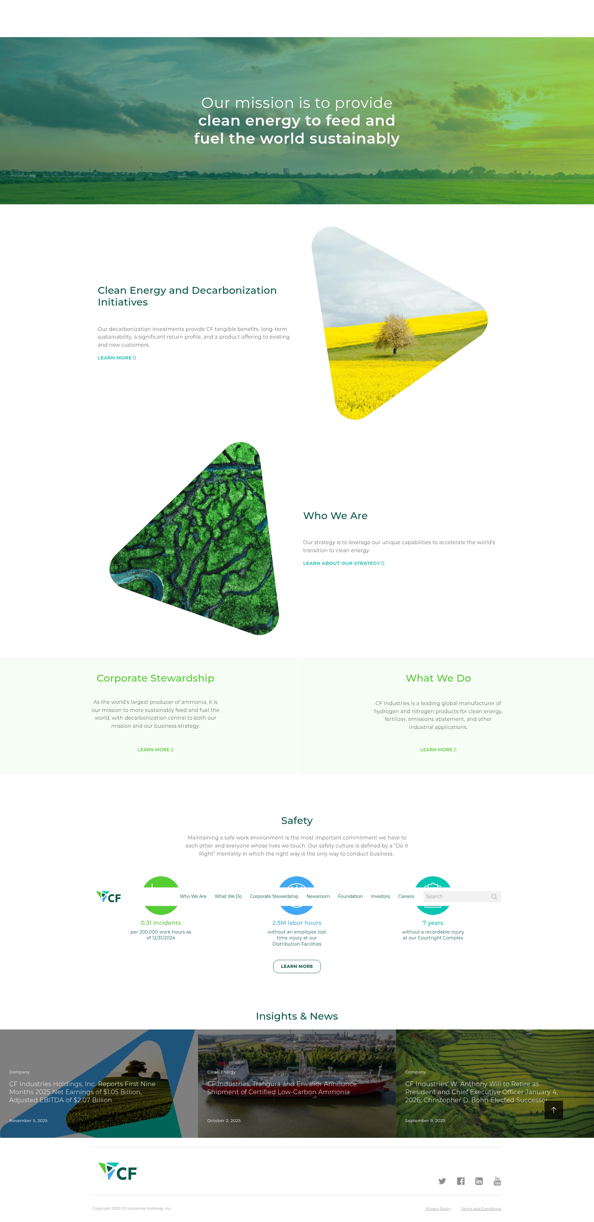 Screenshot of cfindustries.com