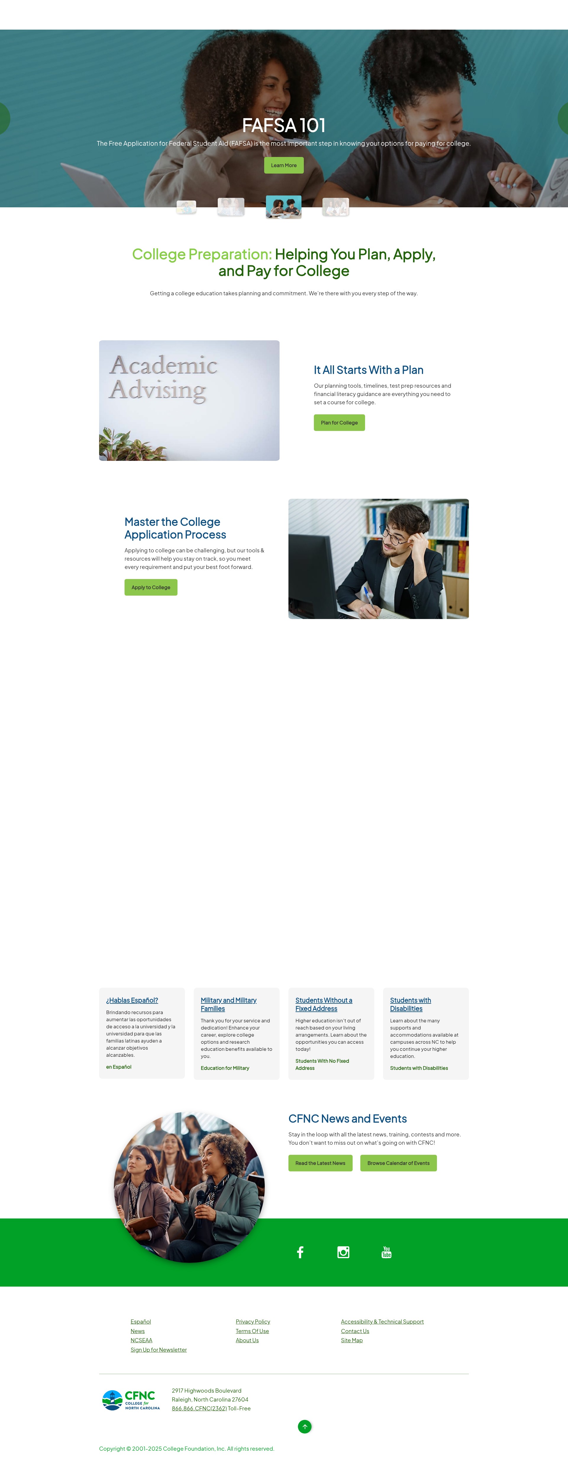 Screenshot of cfnc.org