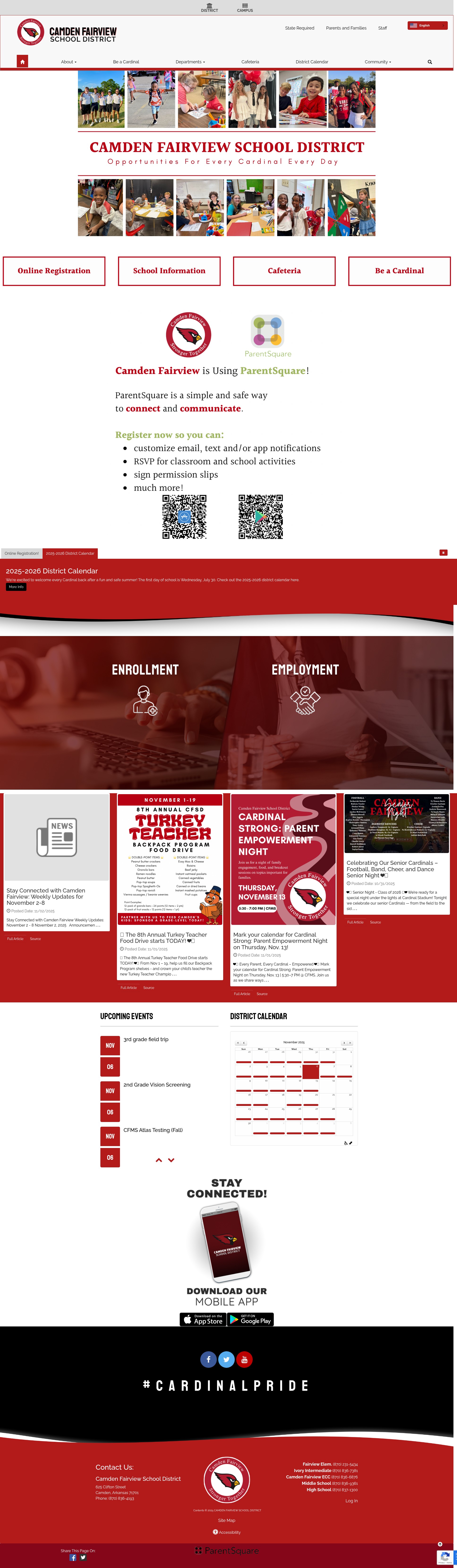 Screenshot of cfsd.k12.ar.us