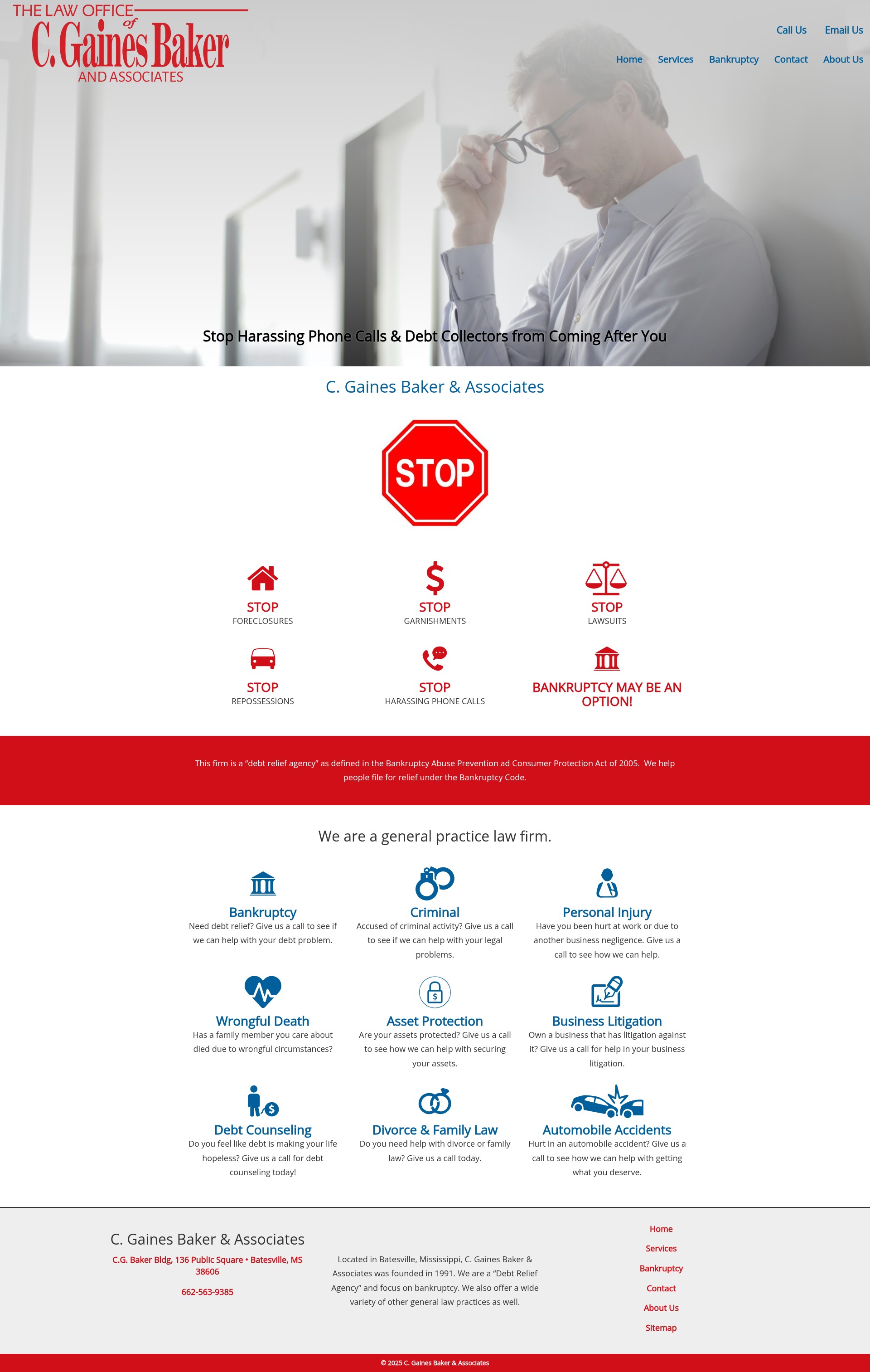Screenshot of cgbakerlaw.com