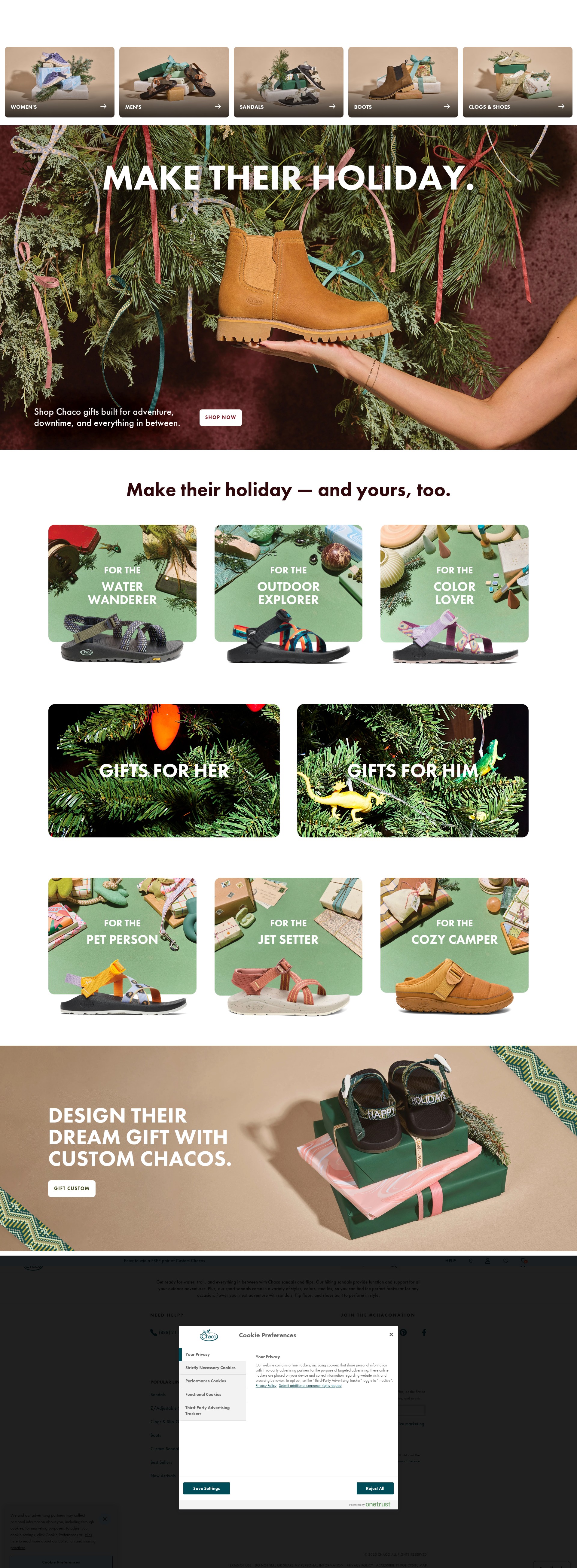 Screenshot of chacos.com