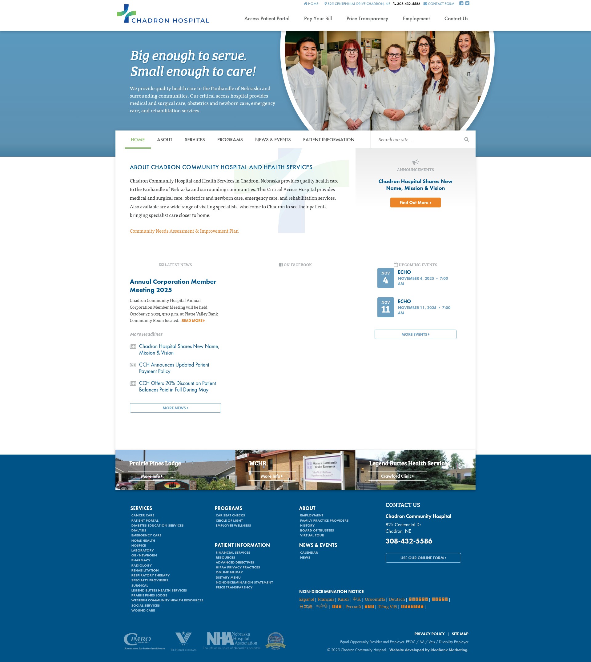 Screenshot of chadronhospital.com