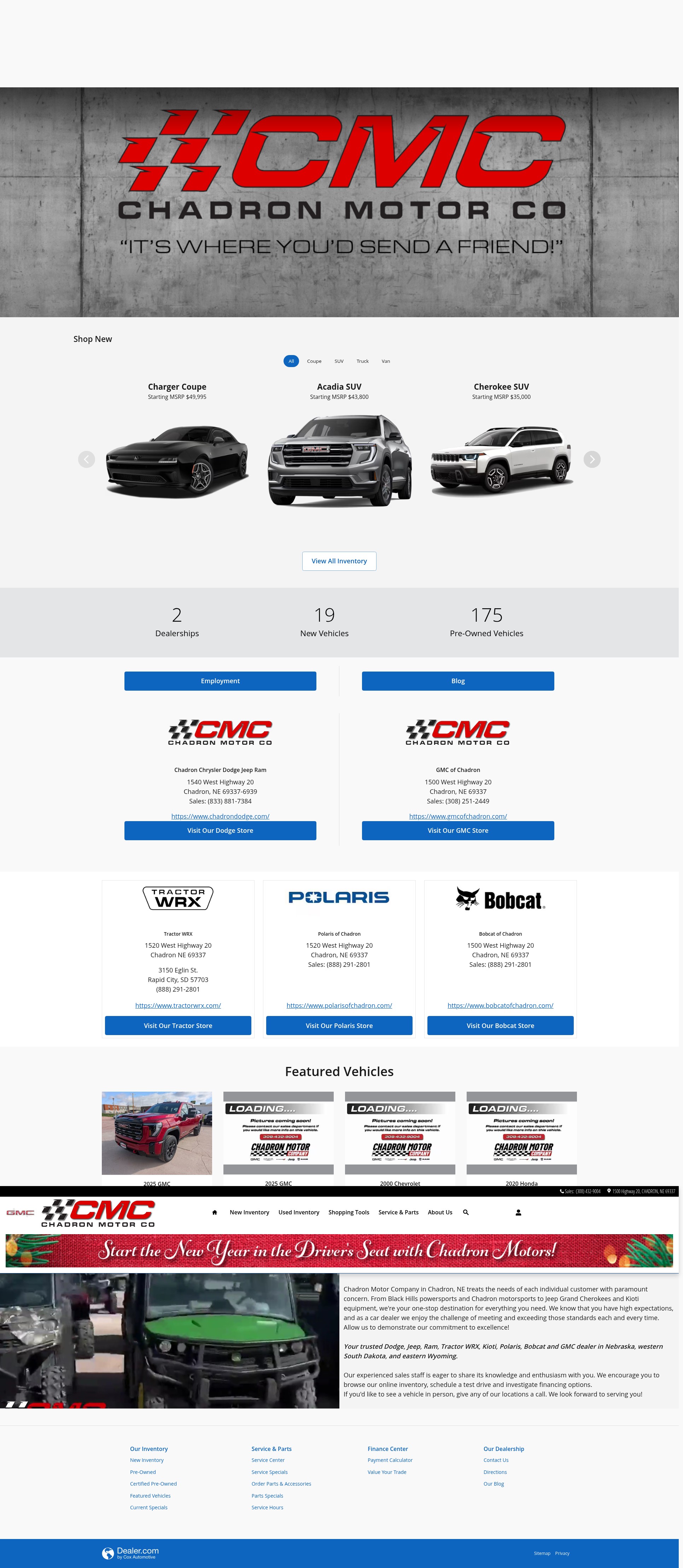 Screenshot of chadronmotors.com