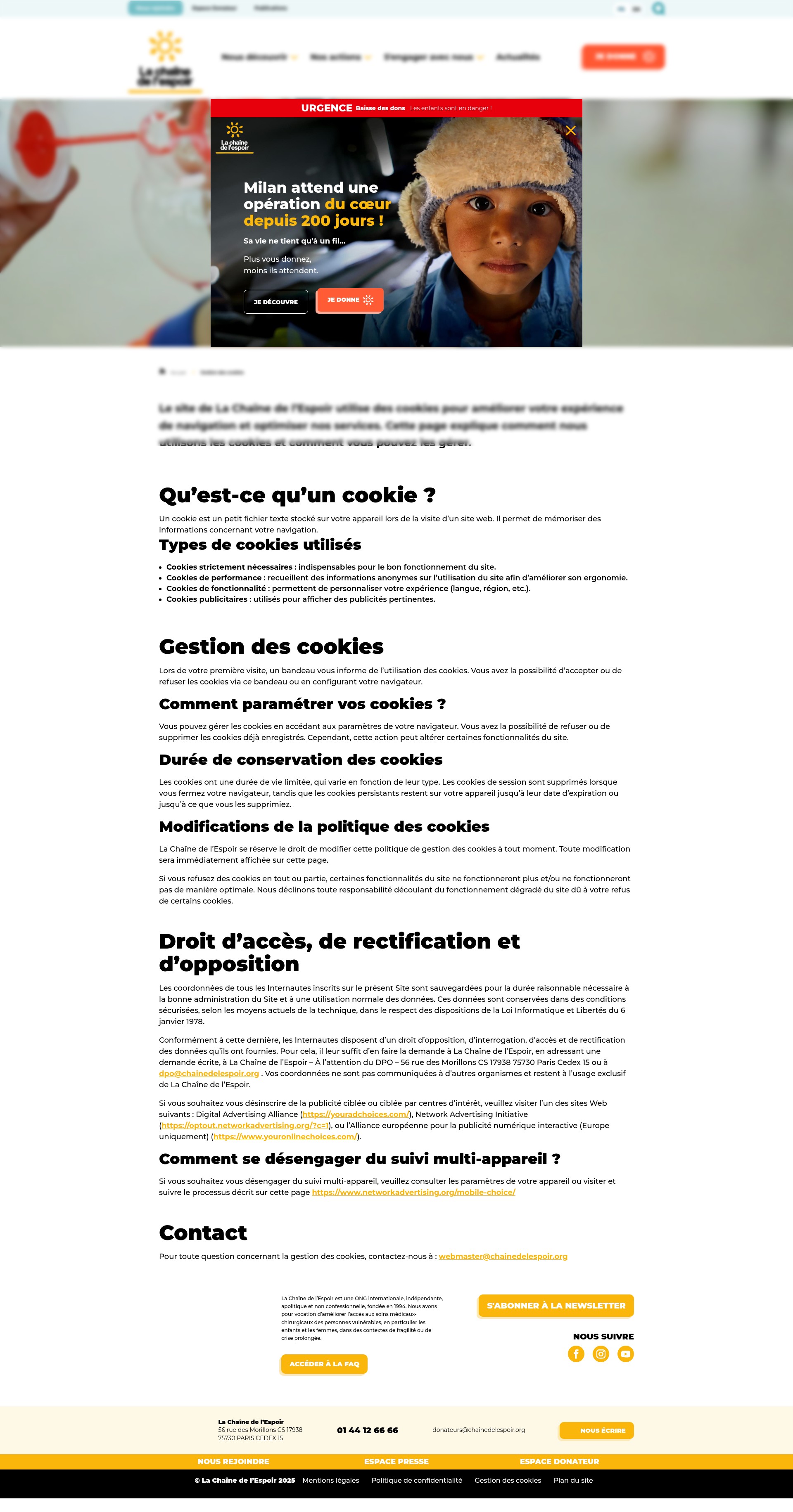 Screenshot of chainedelespoir.org