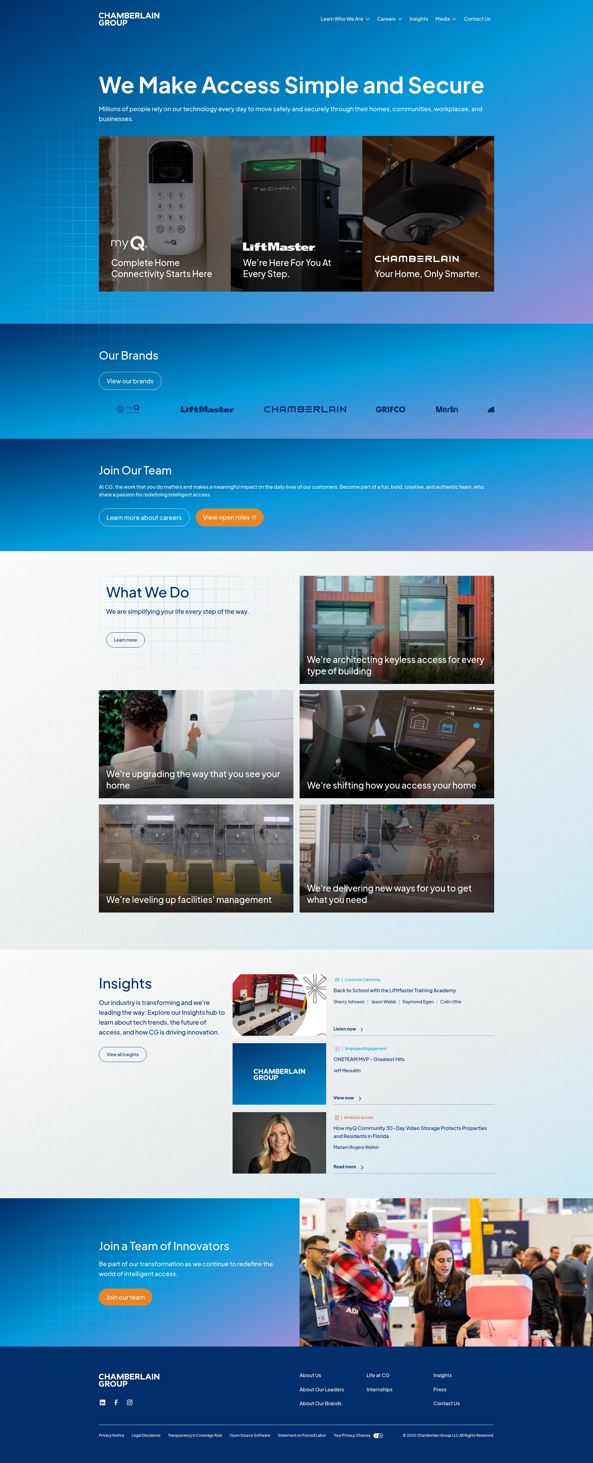 Screenshot of chamberlaingroup.com