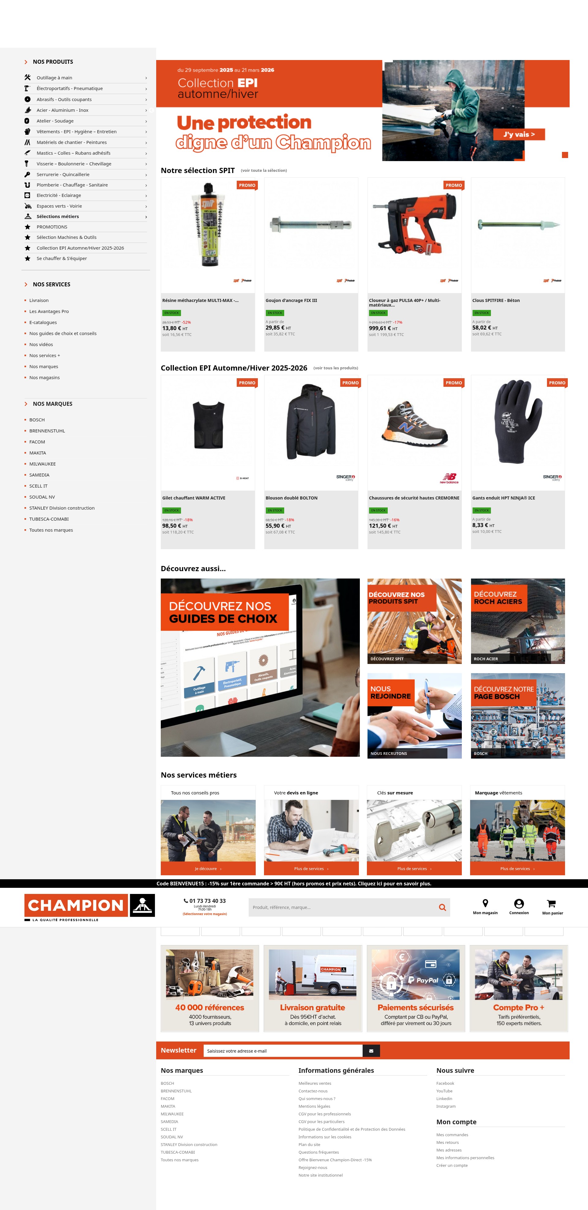 Screenshot of champion-direct.com