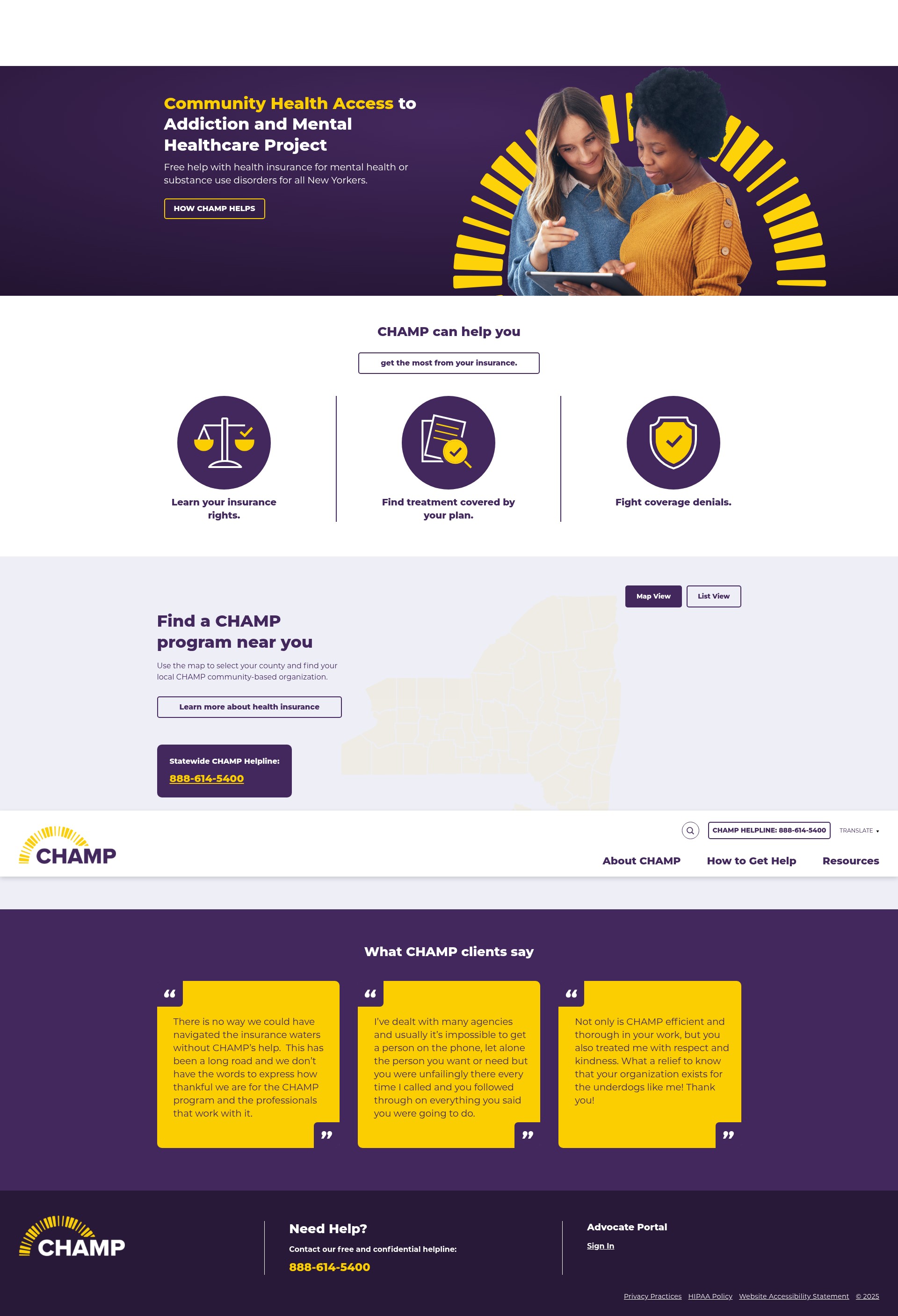 Screenshot of champny.org