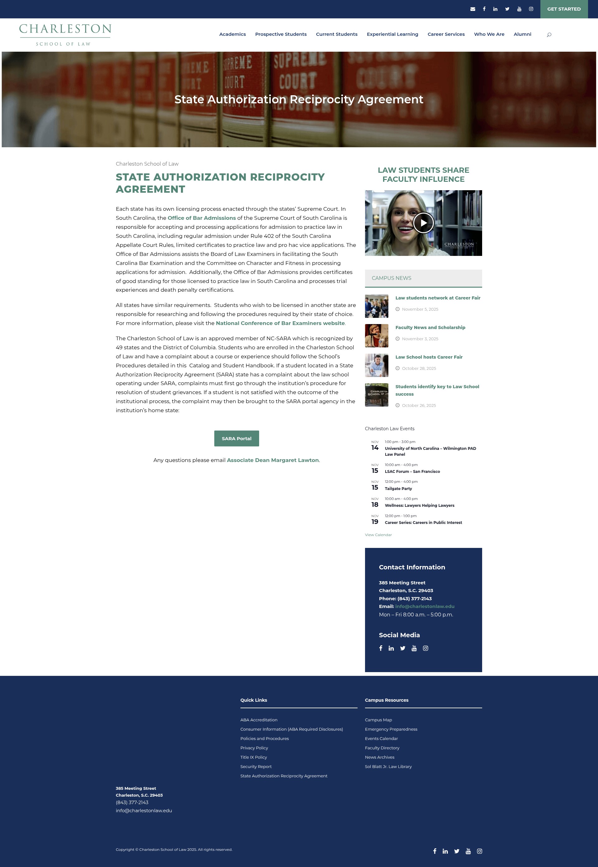 Screenshot of charlestonlaw.edu