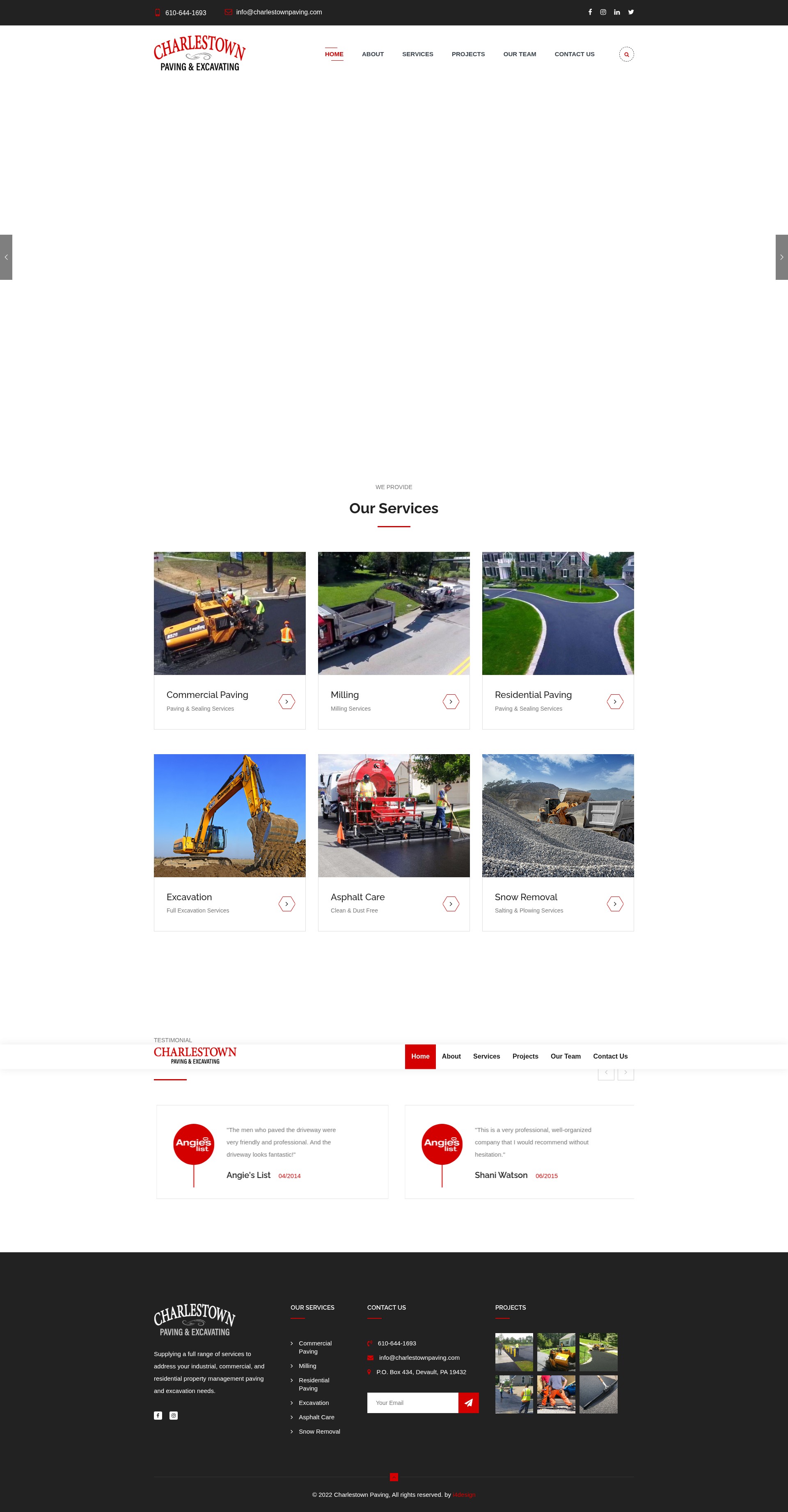 Screenshot of charlestownpaving.com